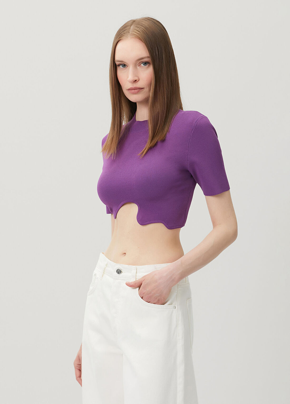 Christopher Esber Maparadita Mor Cropped Bluz