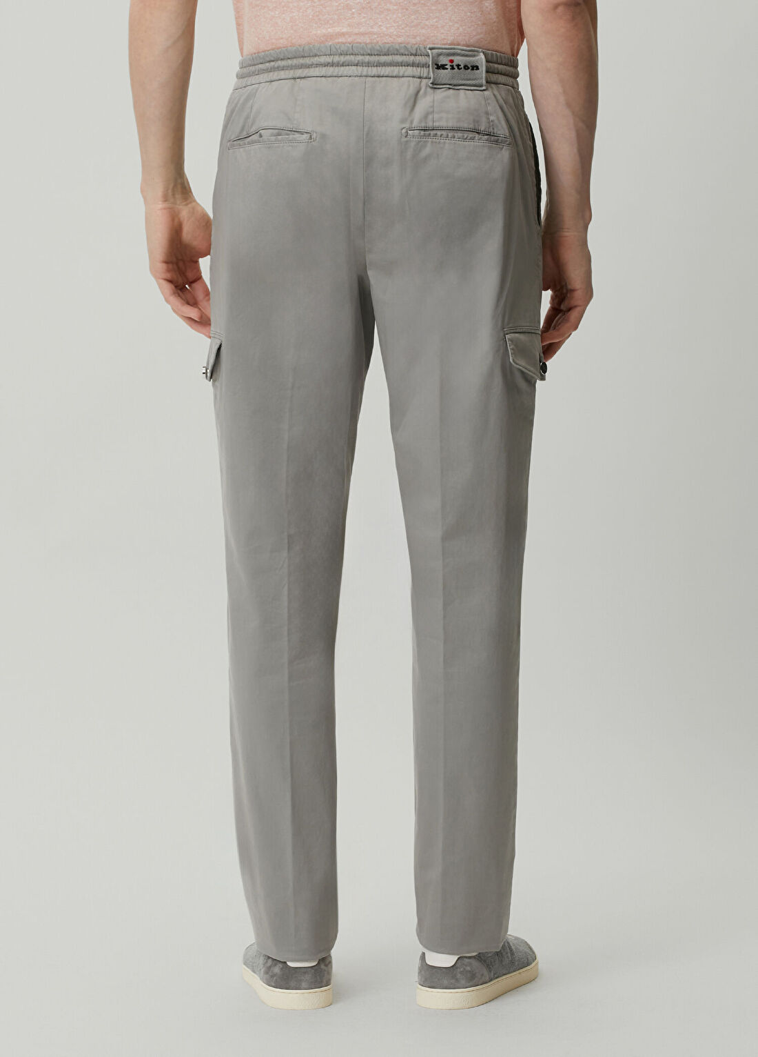 Kiton Gri Beli Kordonlu Kargo Pantolon görsel 3