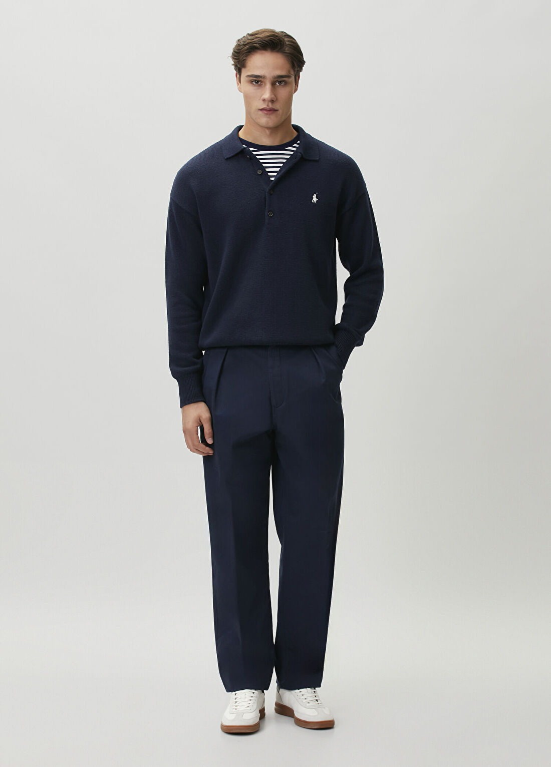 Ralph Lauren Purple Label Lacivert Pile Detaylı Pantolon