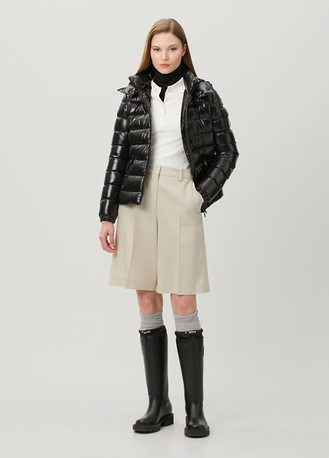 Moncler Siyah Puffer Mont görsel 2