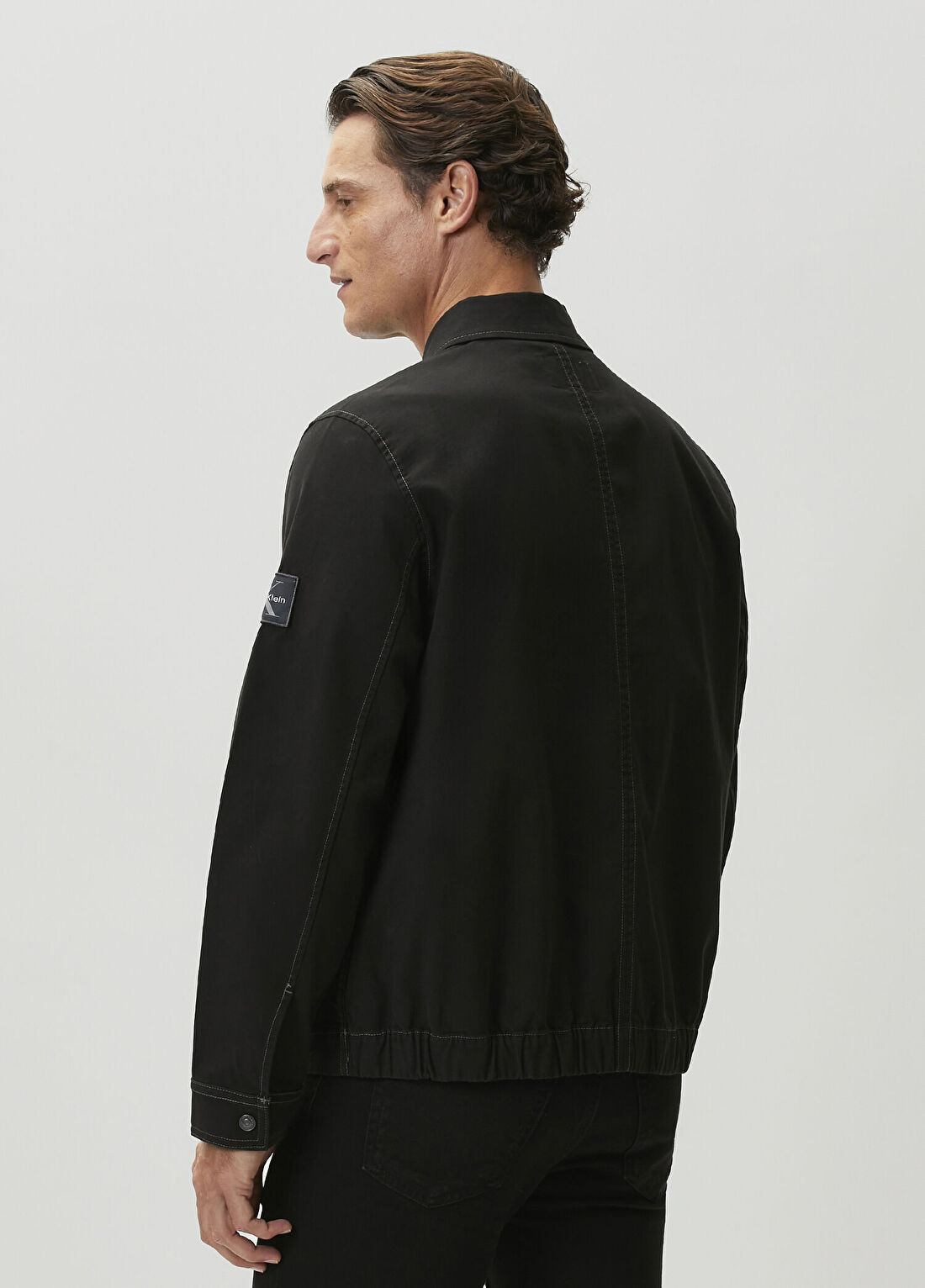 CK Jeans Matty Siyah Kanvas Mont görsel 4