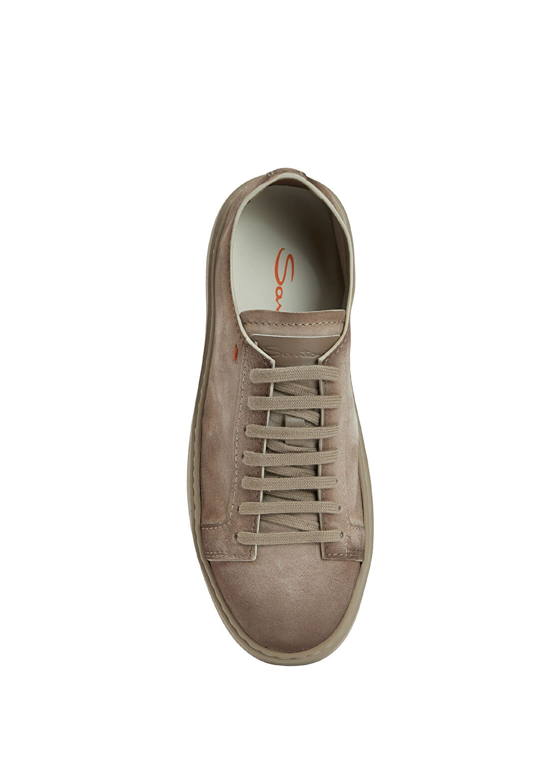 Santoni Bej Erkek Süet Sneaker görsel 4