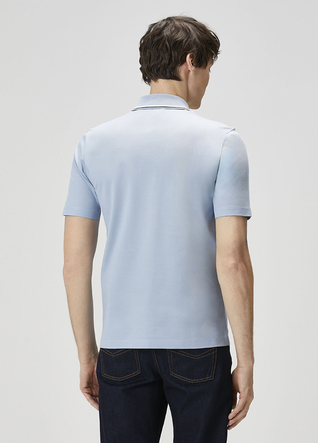 Ferragamo Mavi Polo T-shirt görsel 4