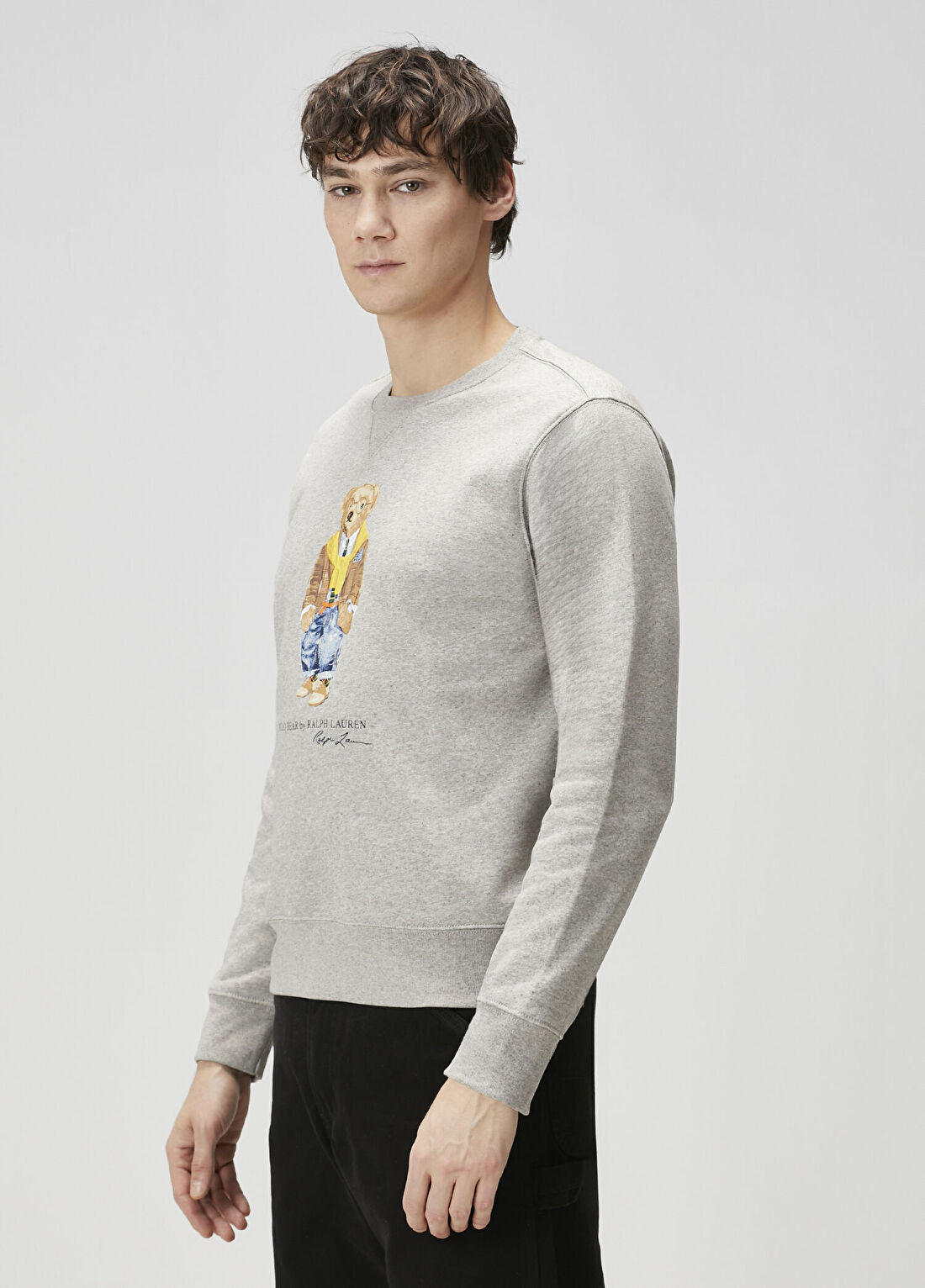 Polo Ralph Lauren Gri Logo Baskılı Sweatshirt görsel 3