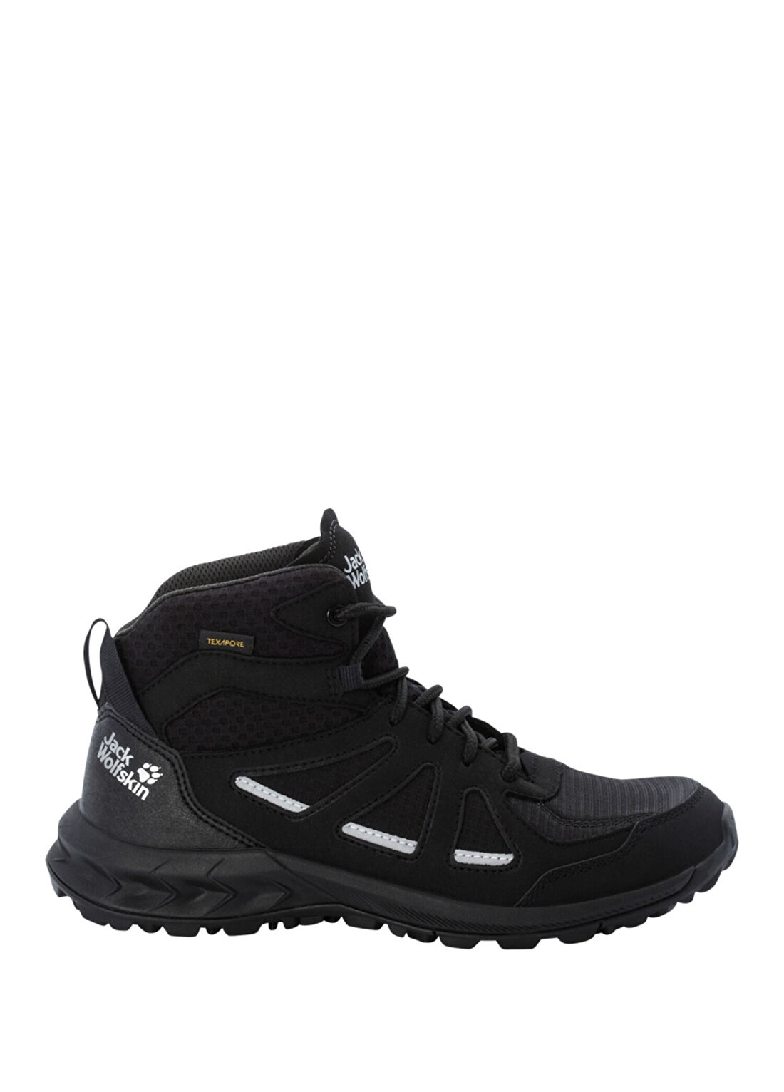 Jack Wolfskin Woodland 2 Texapore Mid Siyah Kadın Outdoor Bot görsel 4