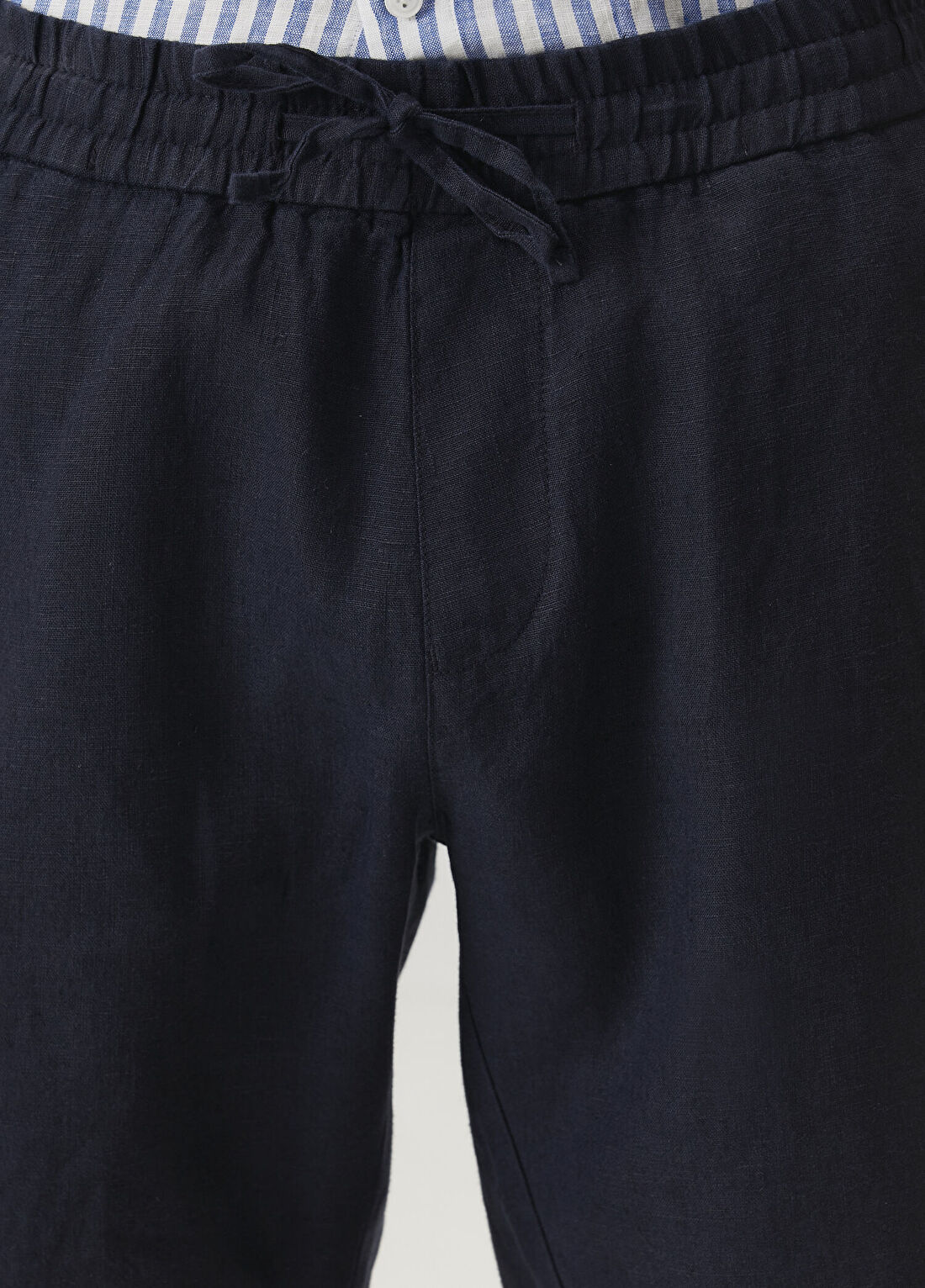 Beymen Collection Lacivert Keten Bermuda görsel 4