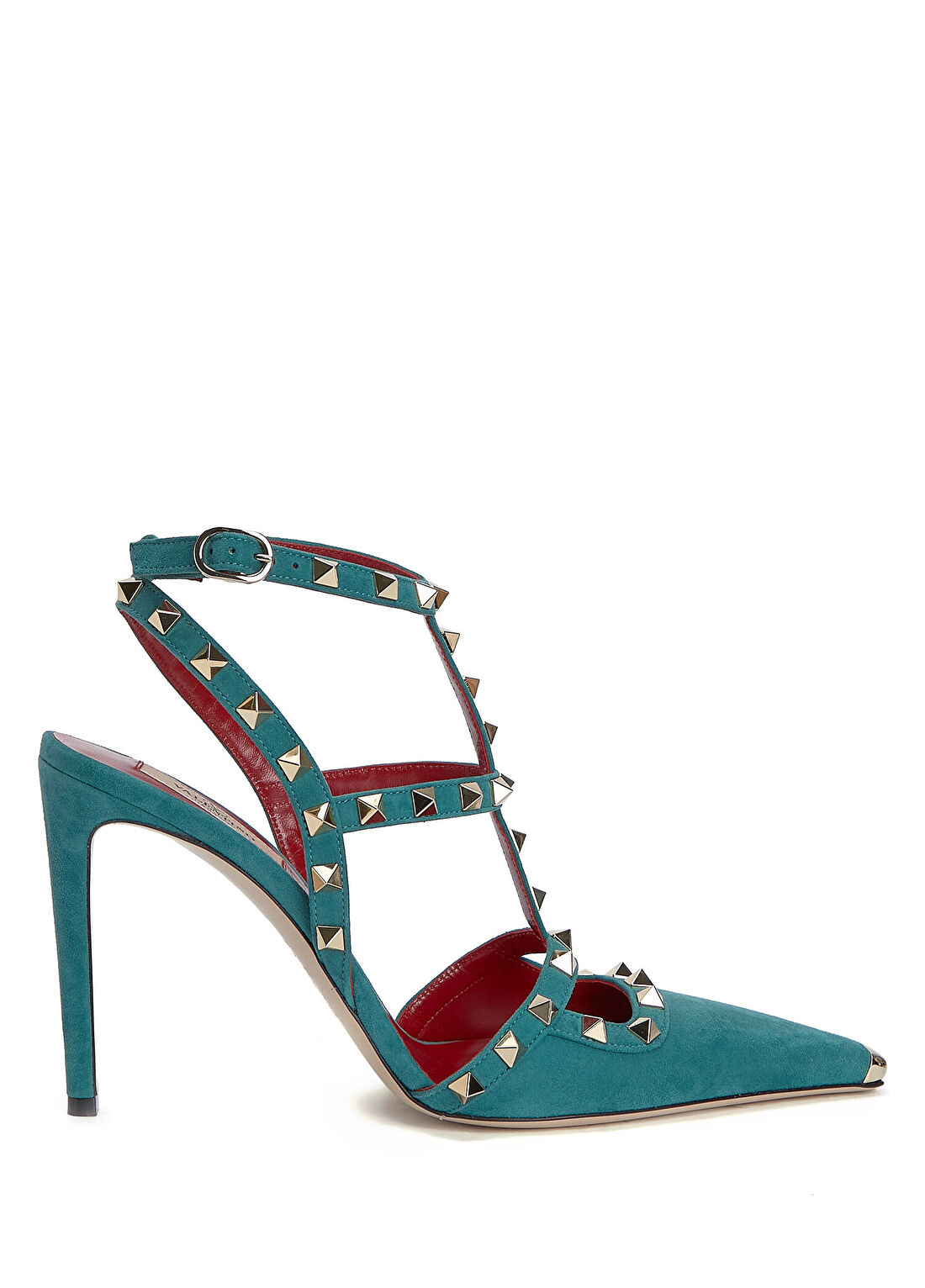 Valentino Garavani Rockstud Turkuaz Kadın Süet Sandalet