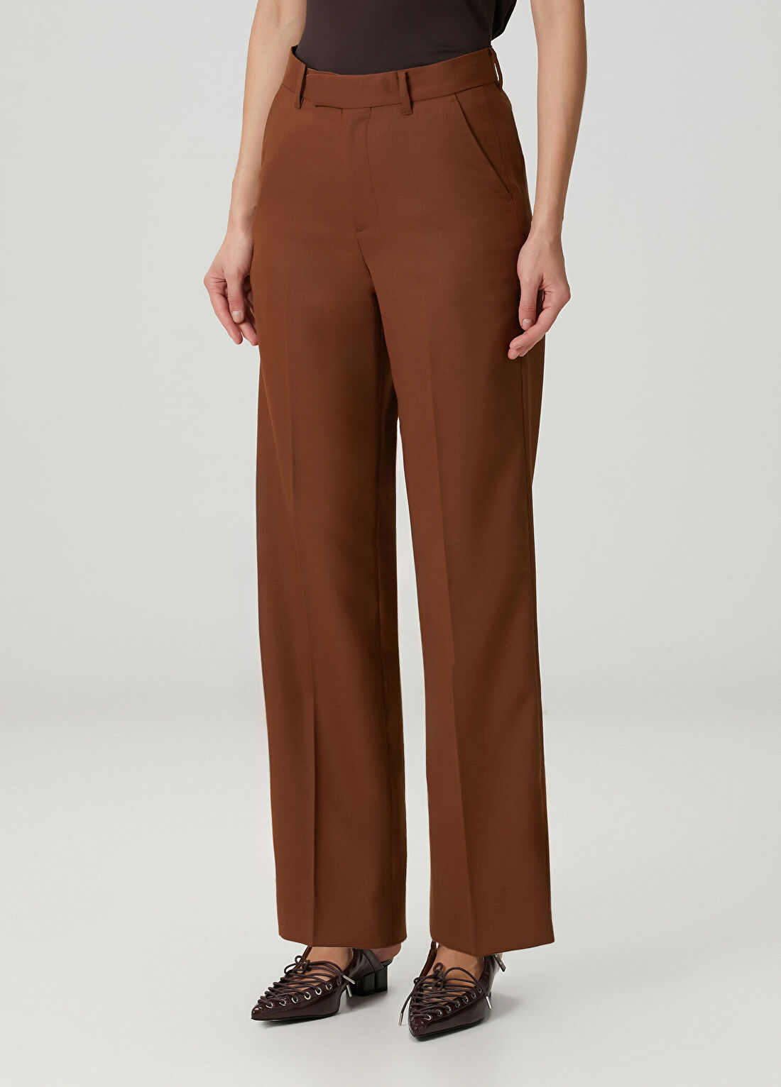 AllSaints Konyak Yün Pantolon görsel 2