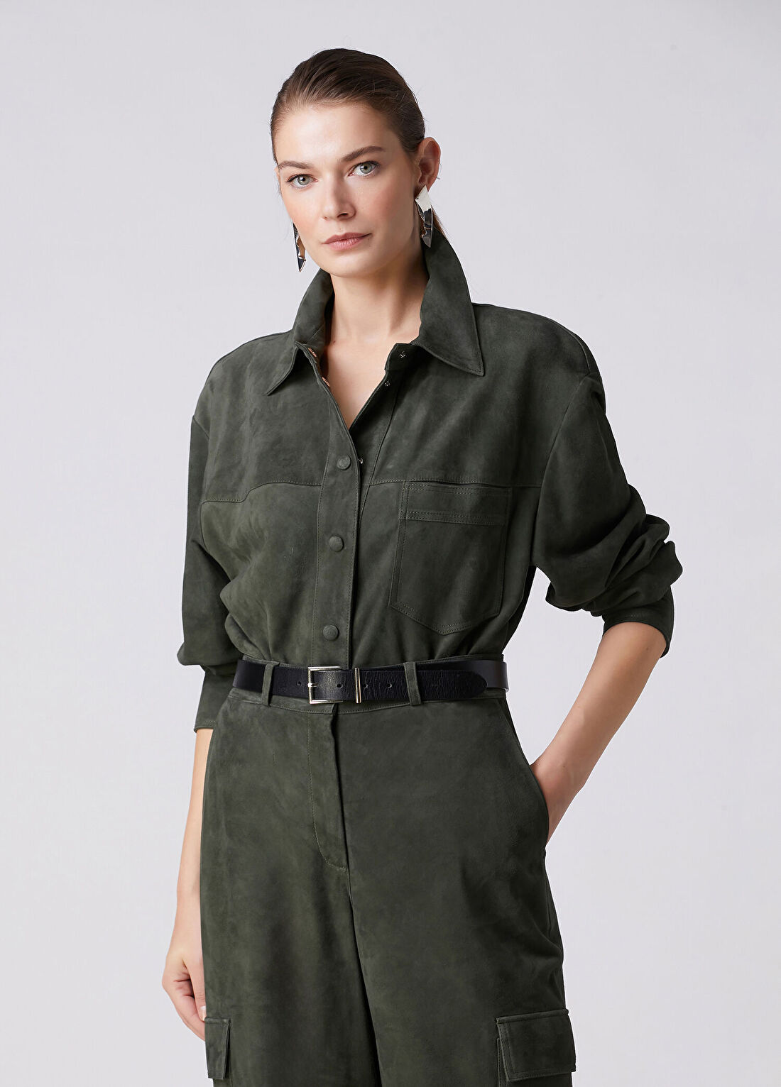 Beymen Collection Nefti Süet Gömlek