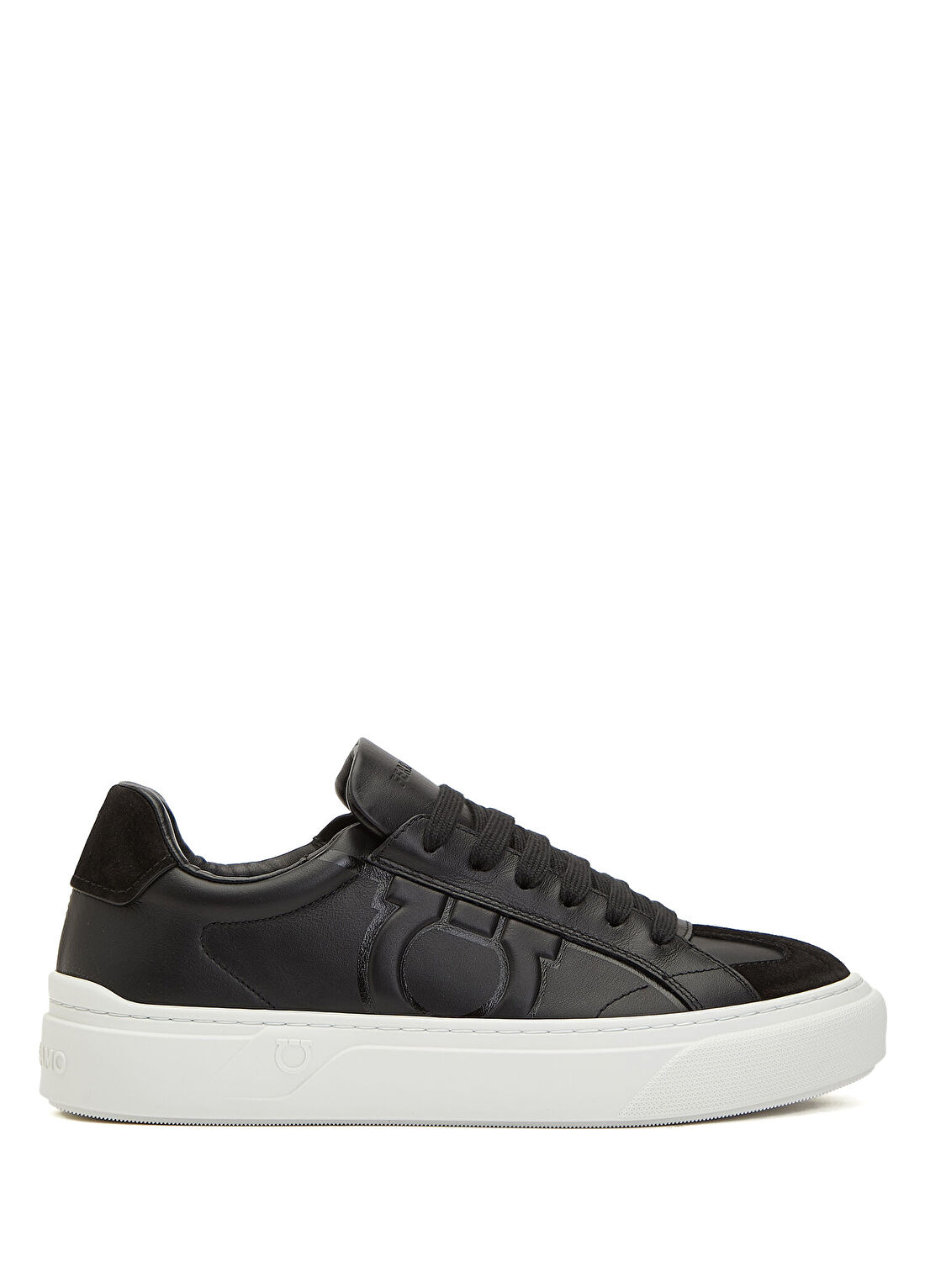 Ferragamo Siyah Erkek Deri Sneaker