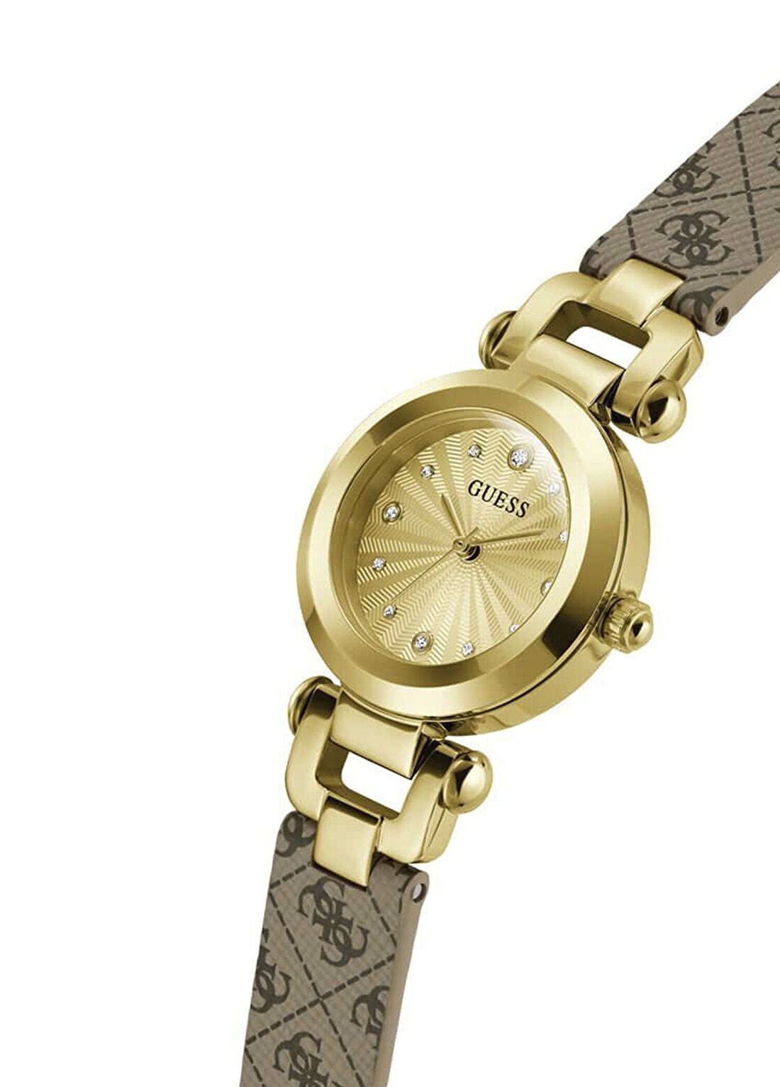 Guess GUGW1021L2 Bej Deri Kadın Kol Saati görsel 4