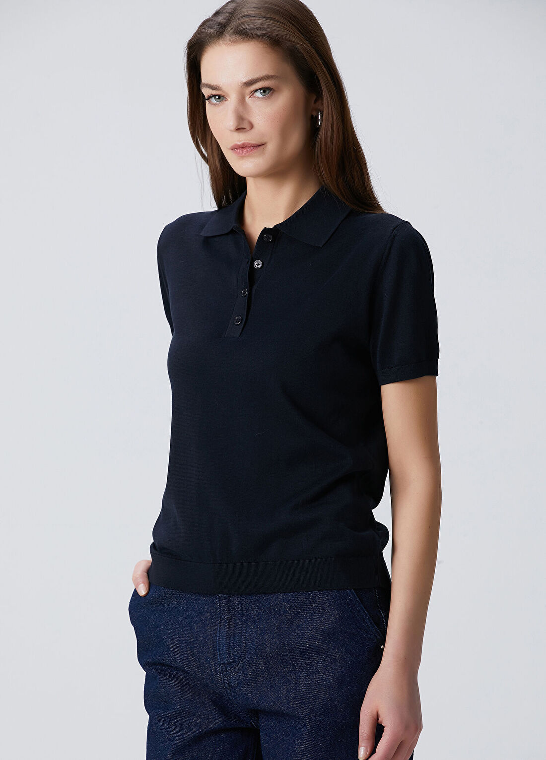 Beymen Collection Lacivert Kısa Kol Polo Triko