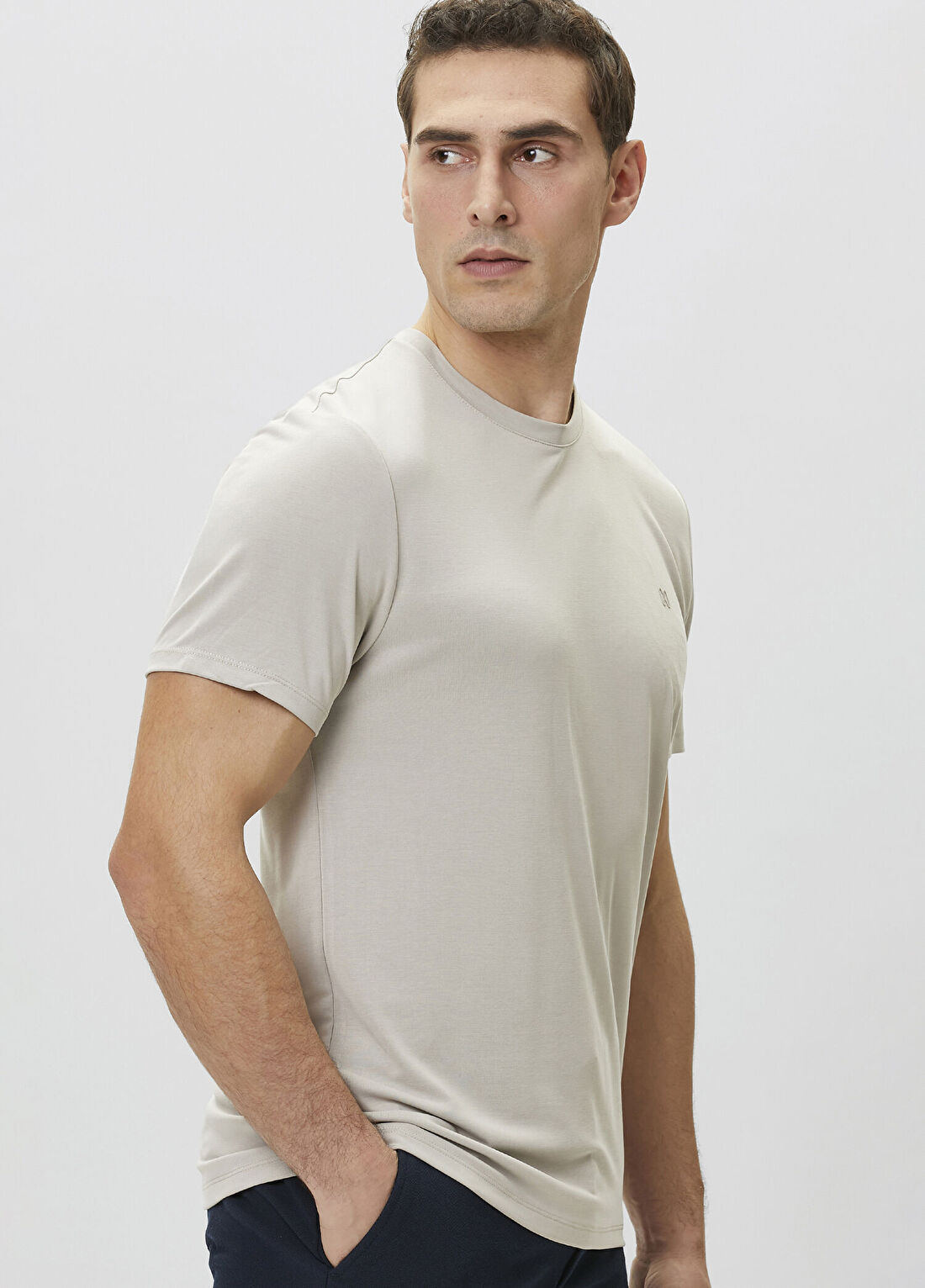 Network Bej Basic Modal T-shirt