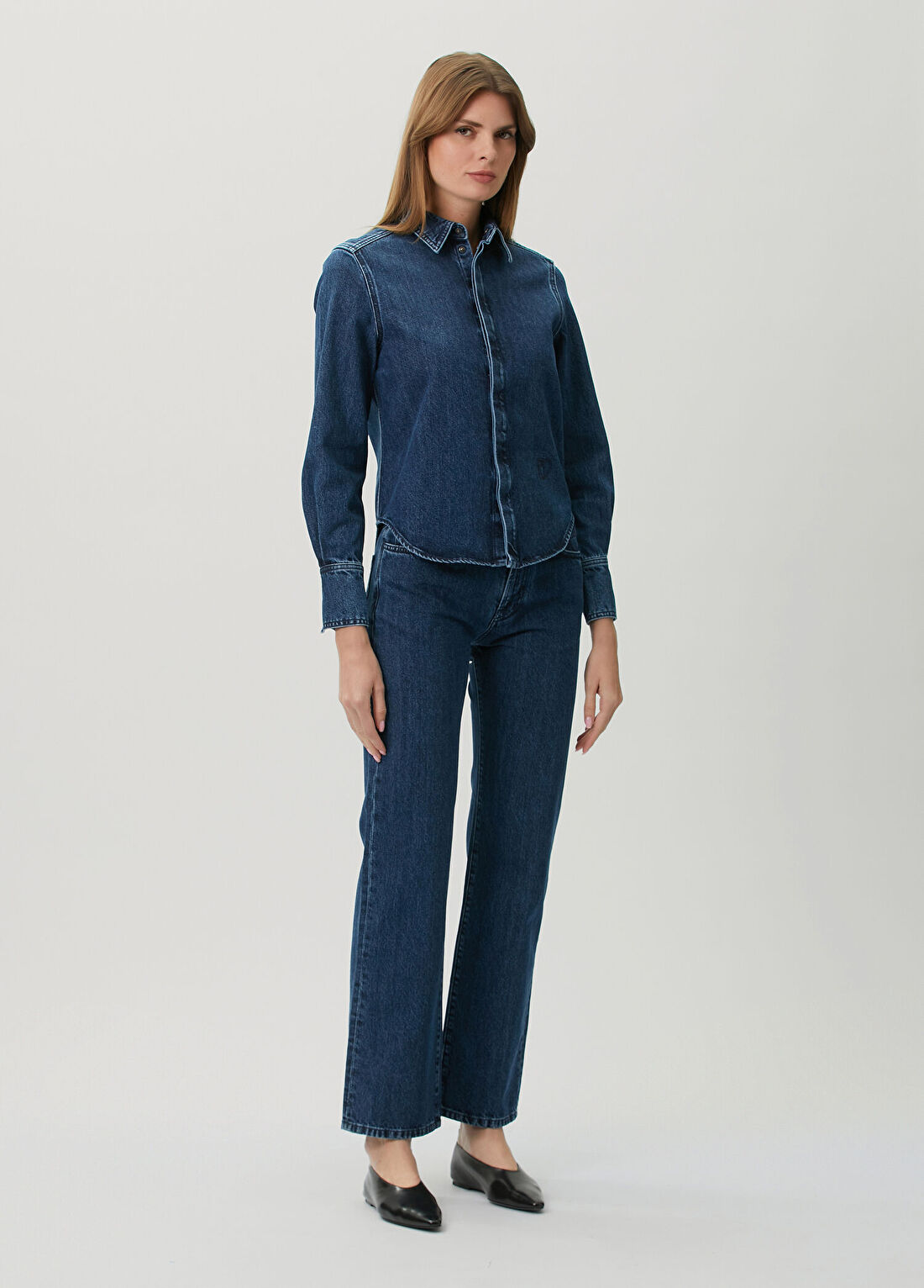 Sa Su Phi Indigo Denim Gömlek görsel 2