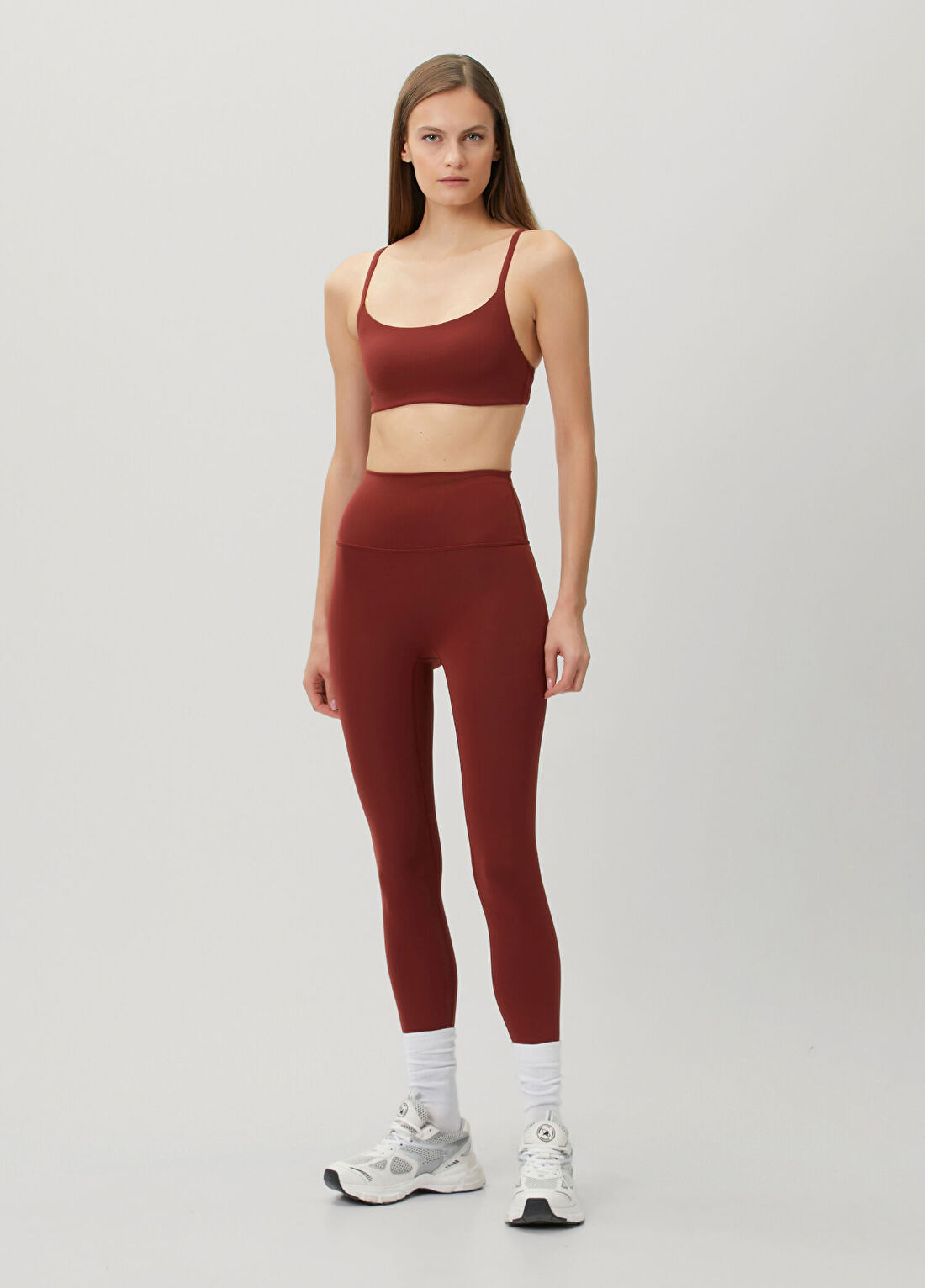 lululemon Wunder Train Strappy Racer Bordo Spor Sütyeni A/B görsel 2