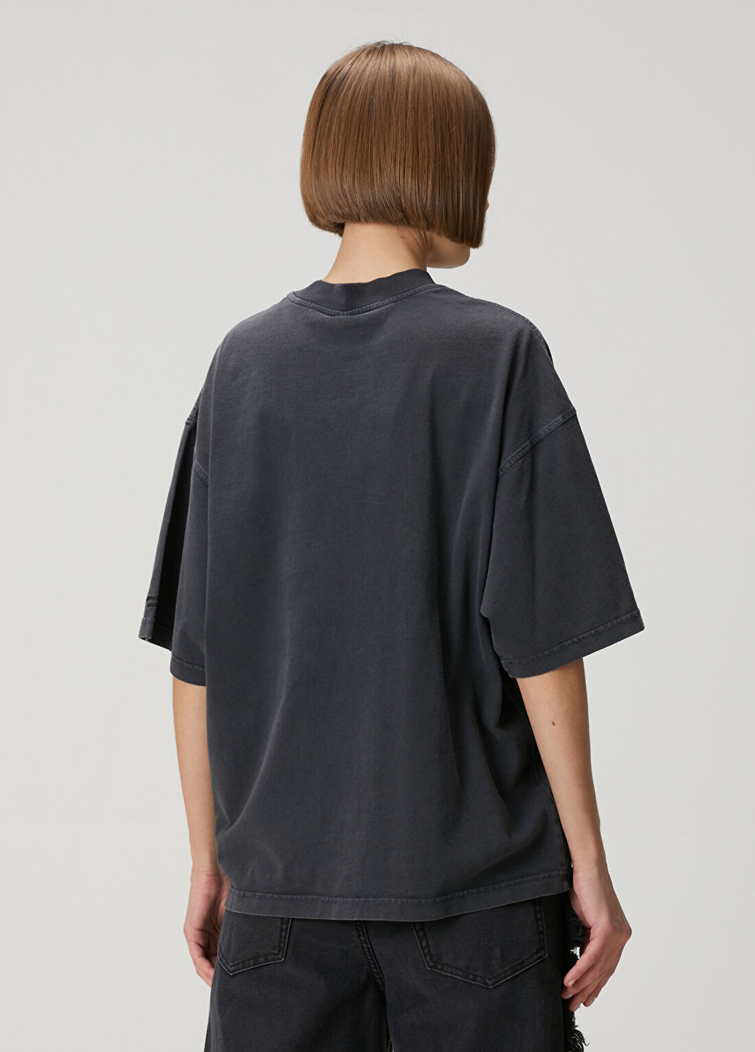 Alexander Wang Antrasit Baskılı T-shirt görsel 4