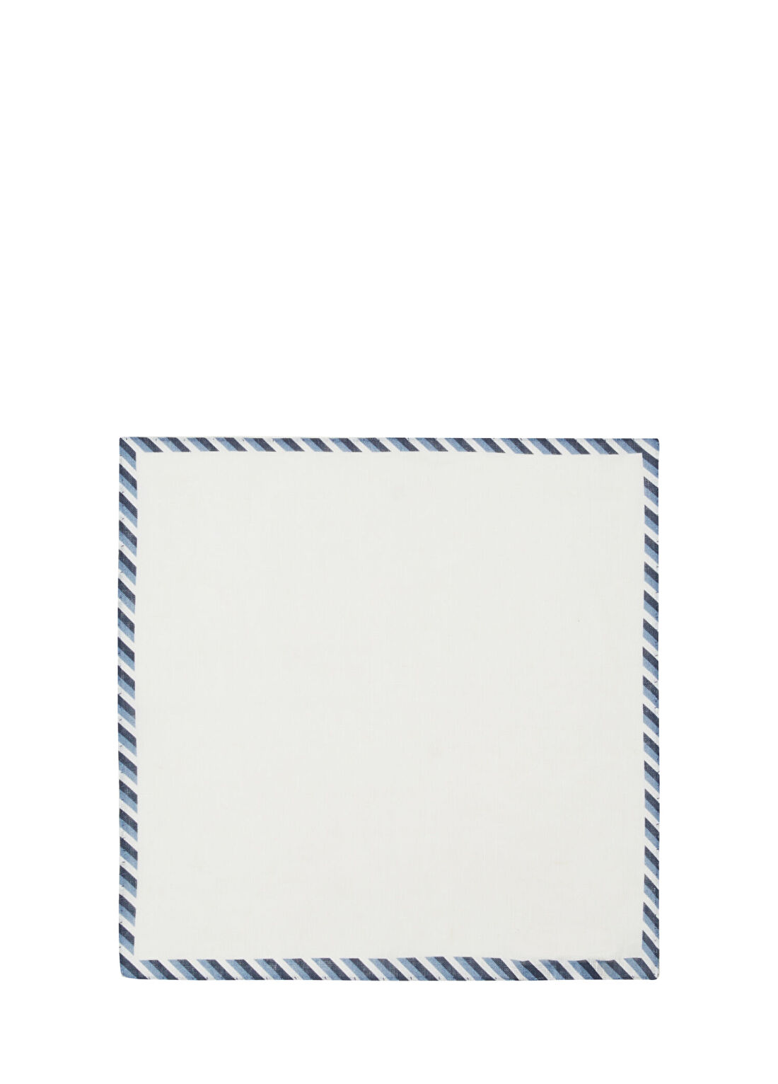 Beymen Collection Beyaz Mavi Keten Poşet Mendil