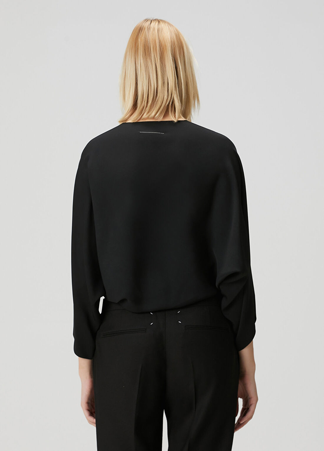 MM6 Maison Margiela Siyah Drapeli Bluz görsel 4