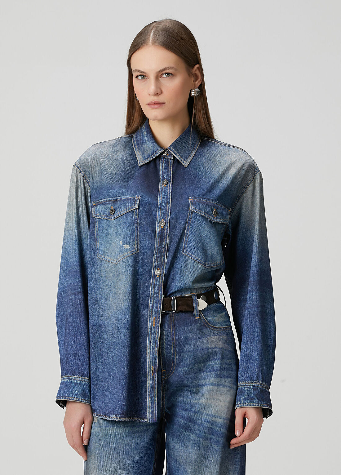Golden Goose Mavi Denim Gömlek