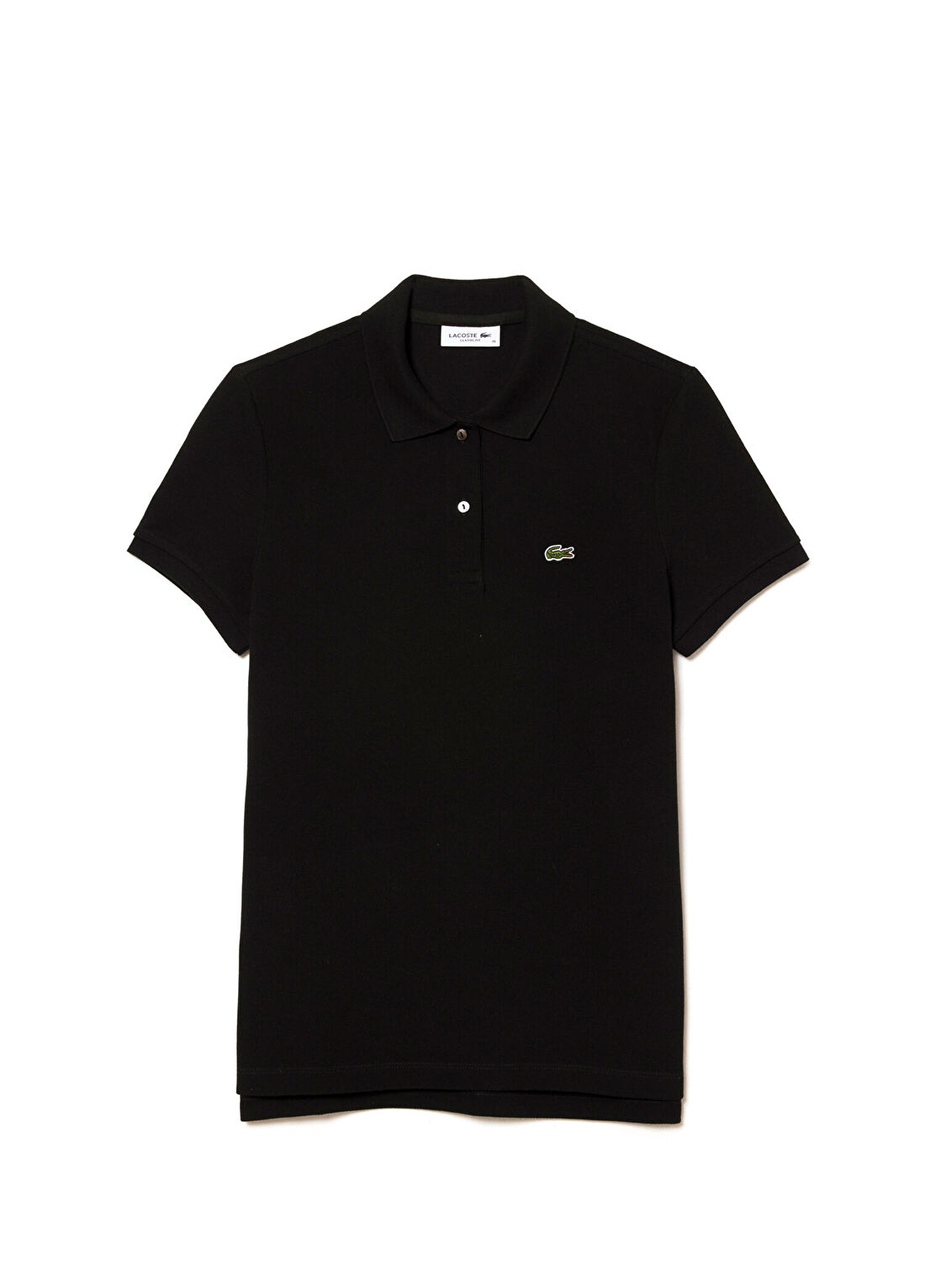 Lacoste Siyah Polo Yaka Regular Fit Kısa Kollu Kadın T-shirt
