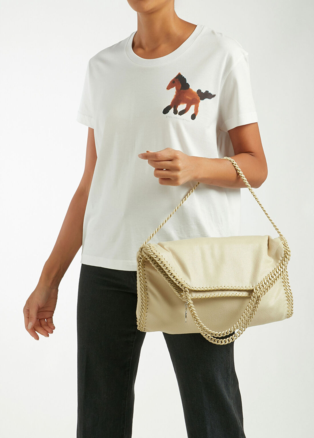 Stella McCartney Falabella 3 Ekru Kadın Çanta görsel 2