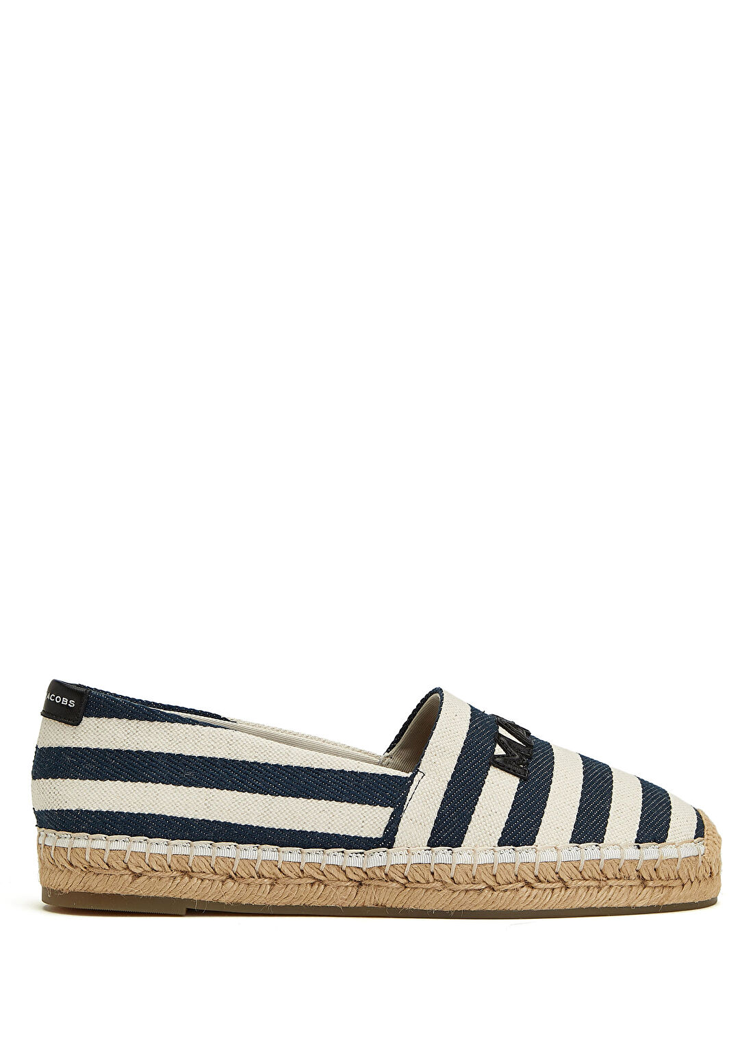 Marc Jacobs Lacivert Beyaz Logo Detaylı Kadın Kanvas Espadril