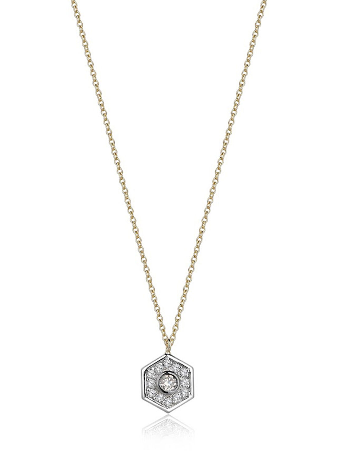 Reis Kuyumculuk Hexa Mix White 14 Ayar Rose Altın Kadın Pırlanta Kolye
