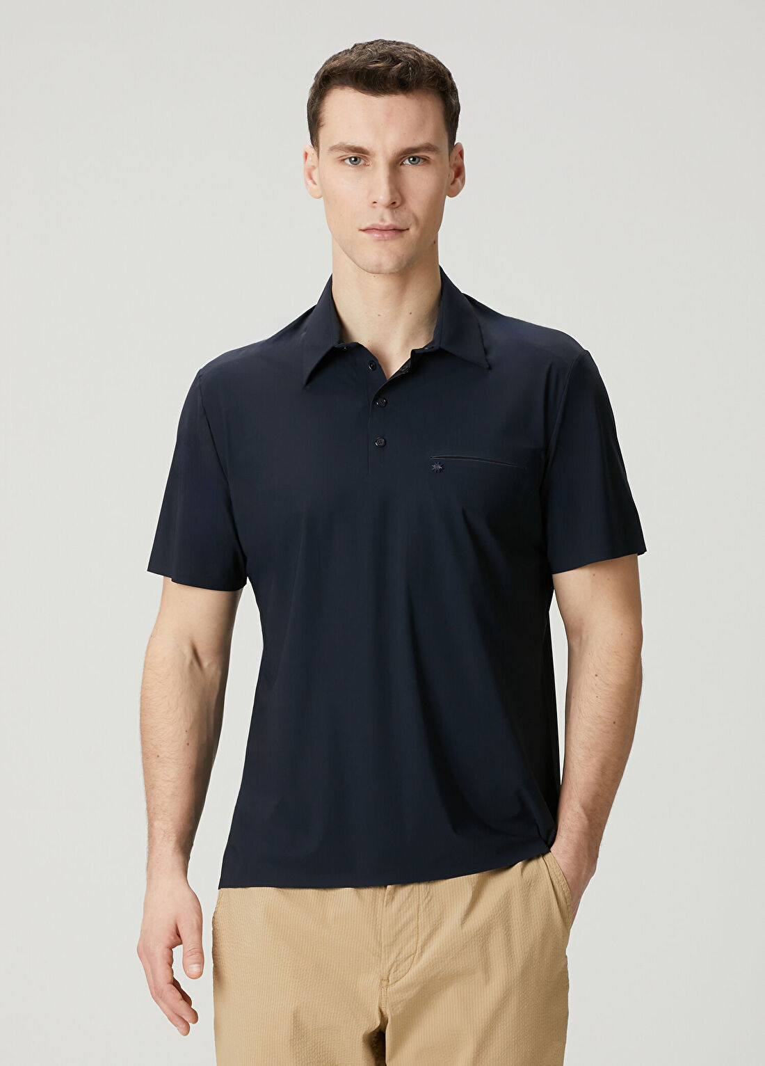 Isaora Ultra Light Sentient Lacivert Polo Yaka T-shirt