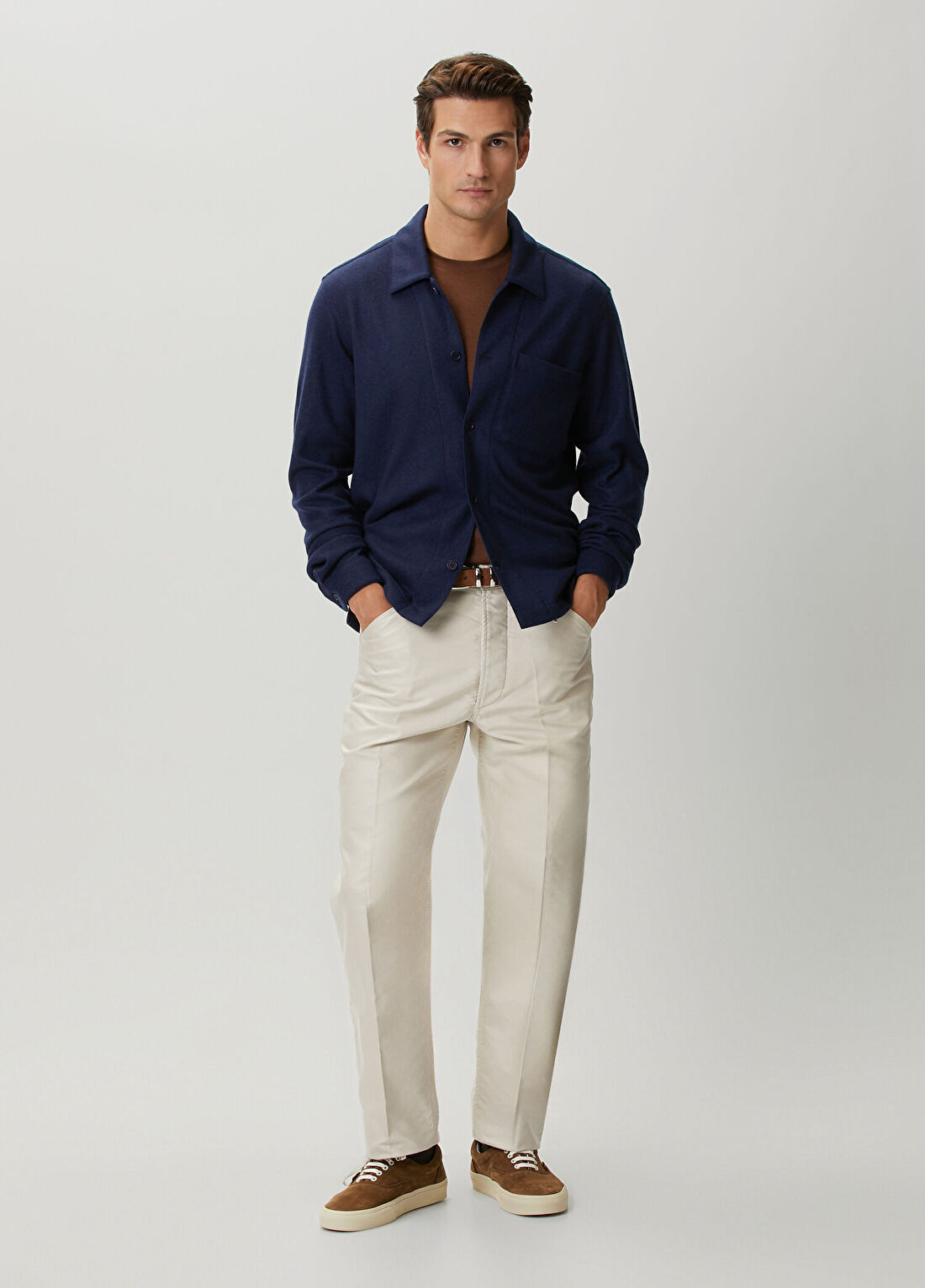 Tom Ford Kahverengi Basic T-shirt görsel 2