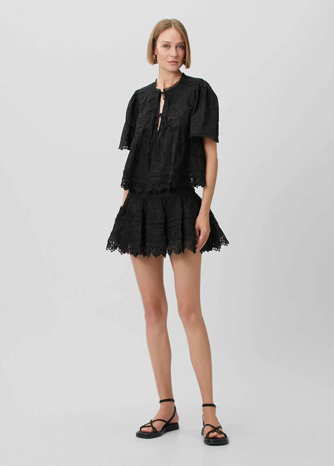 AllSaints Lillith Siyah Mini Etek