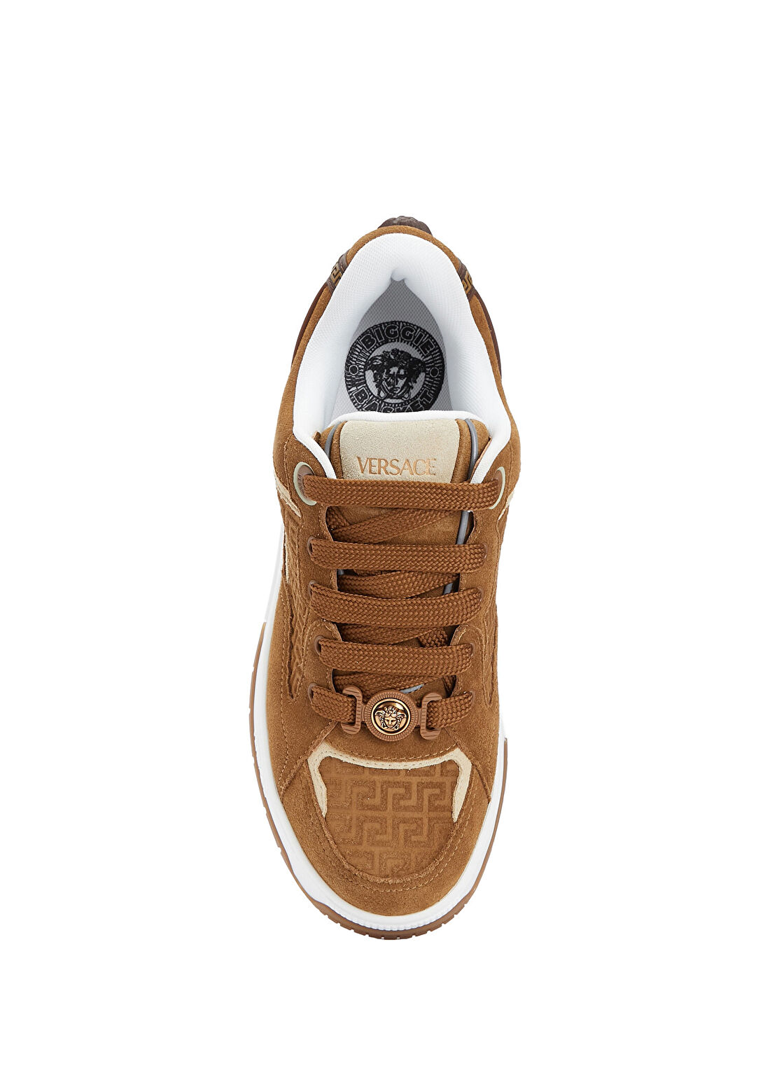 Versace Biggie Bej Erkek Süet Sneaker görsel 4