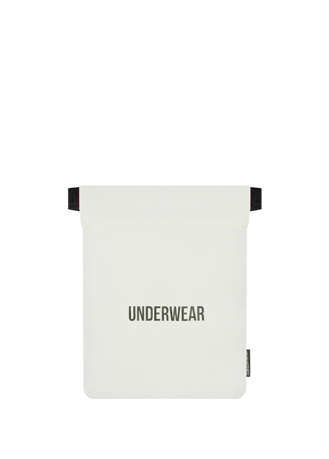 The Organized Mess Underwear Ekru Kanvas Küçük Boy Büzgülü Unisex Seyahat Çantası