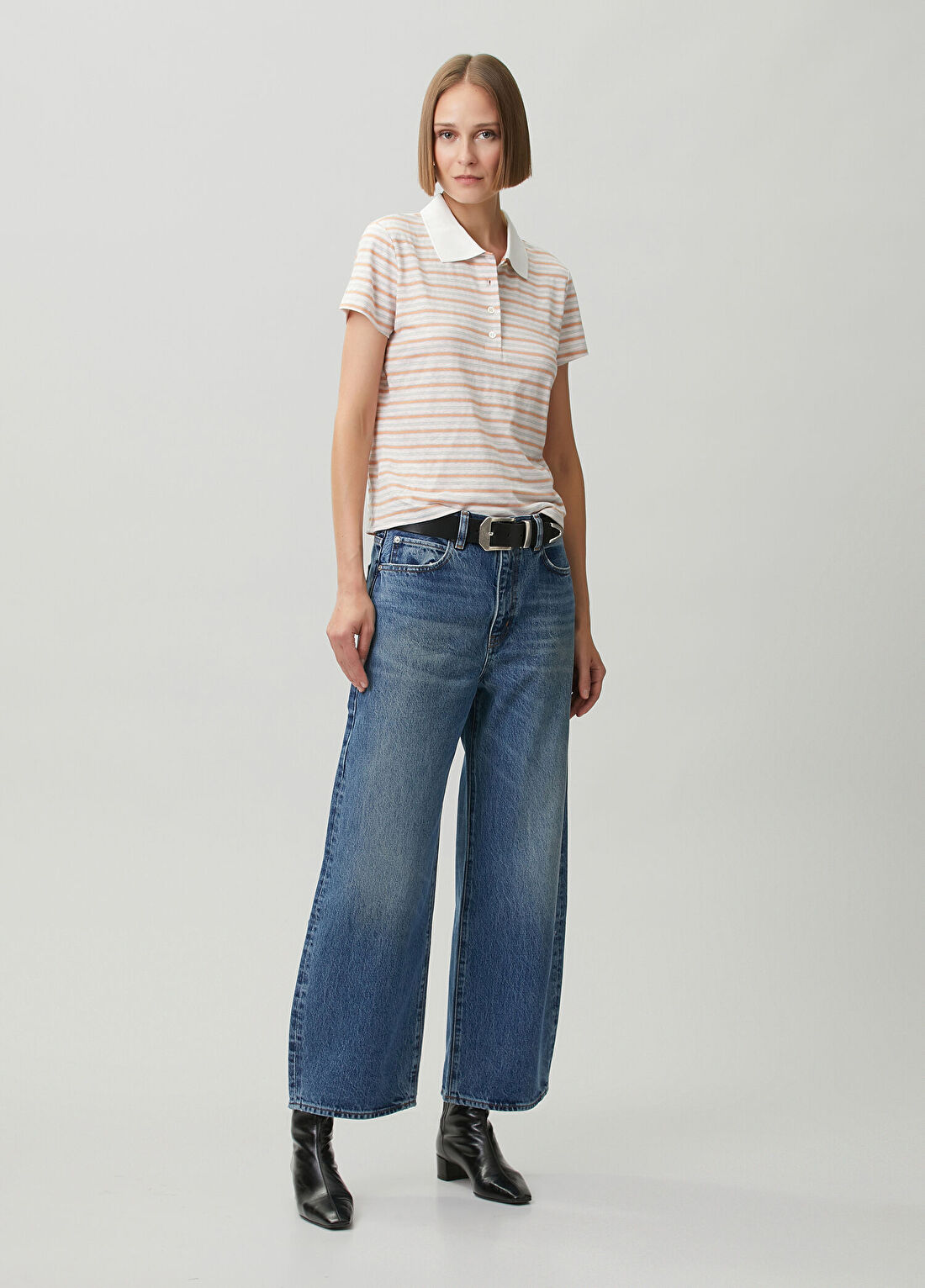 Frame Denim The Bow Crop Mavi Jean Pantolon