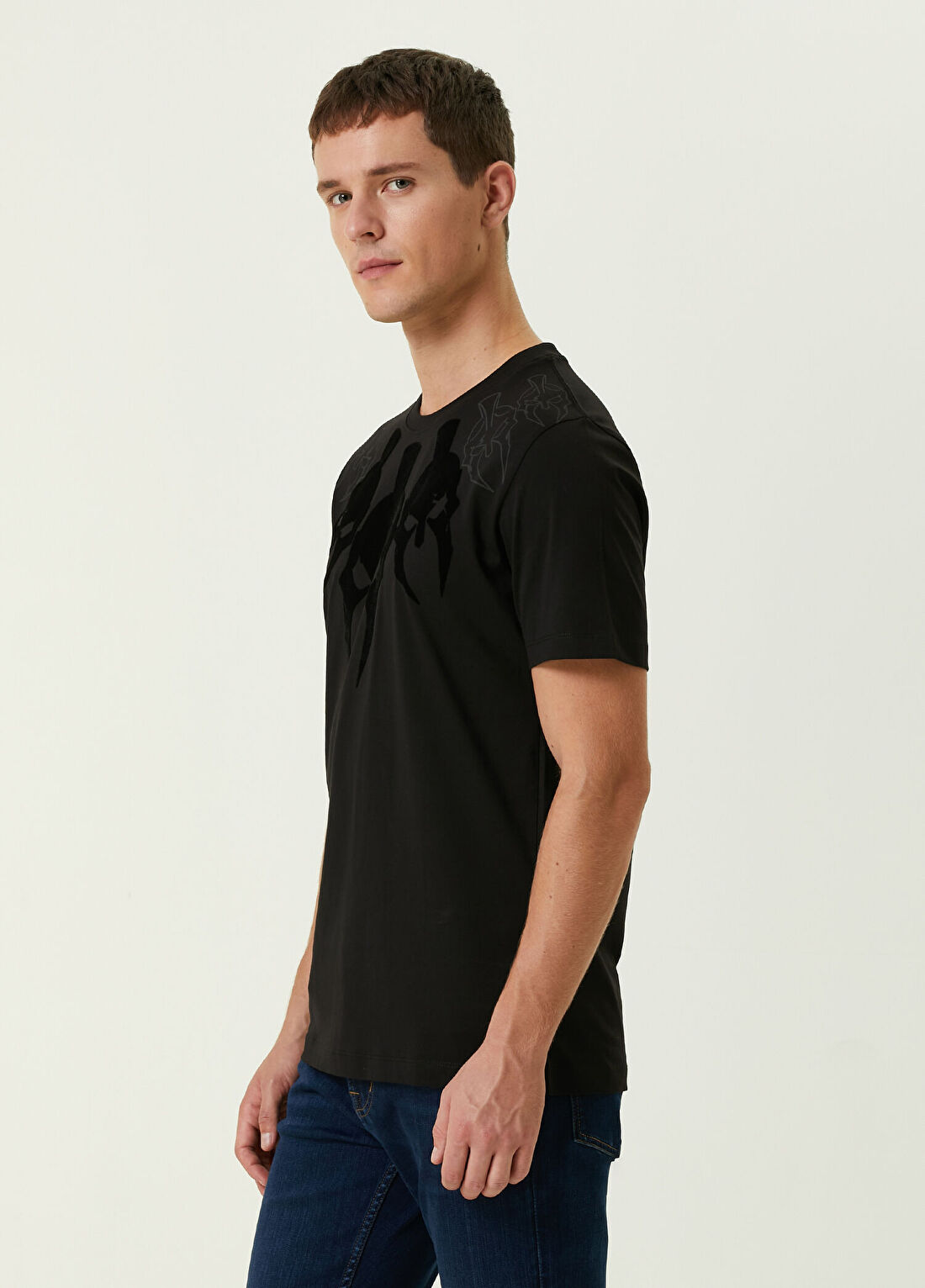 Bernotti Siyah Logolu T-shirt görsel 3