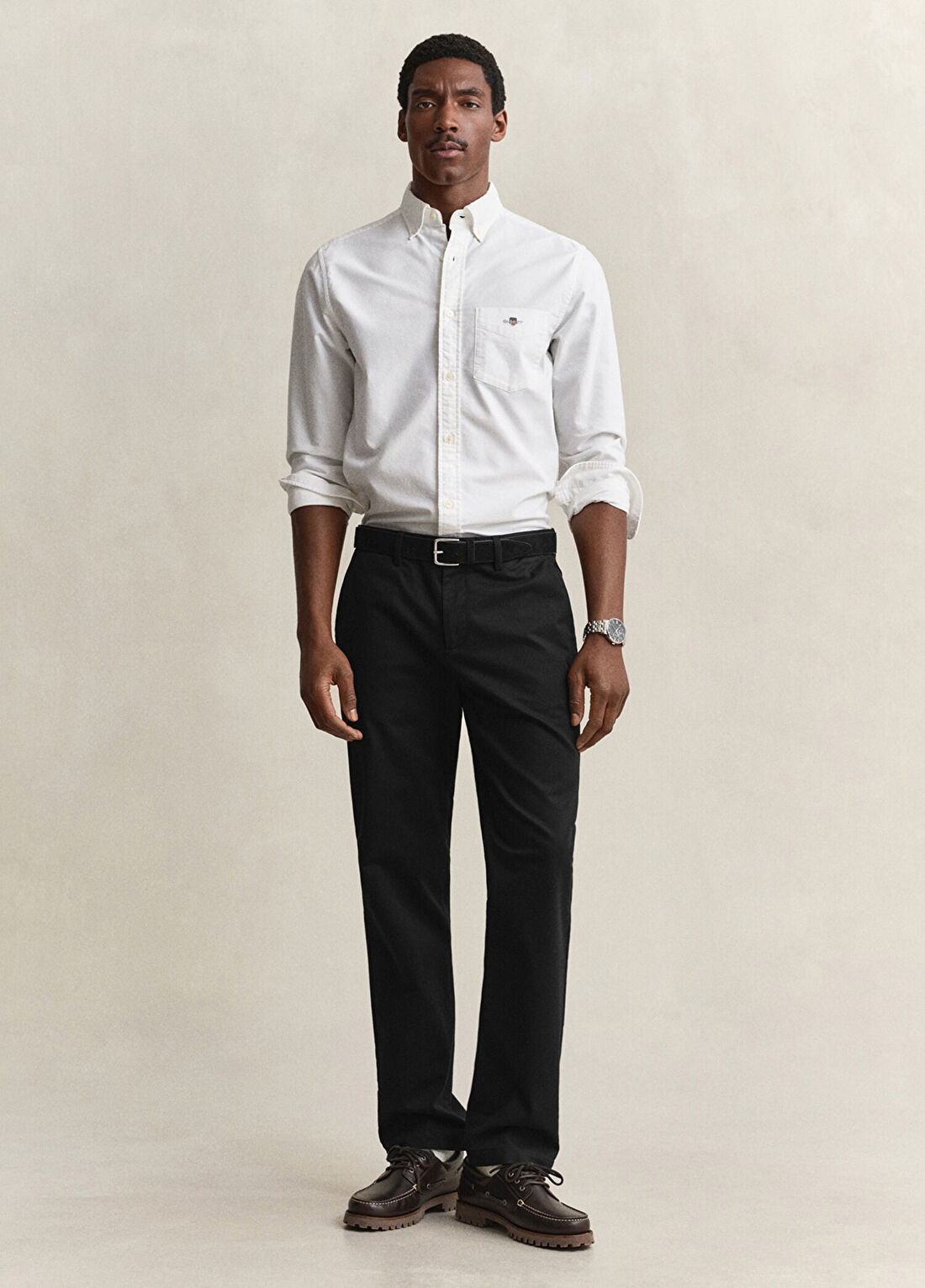 Gant Siyah Pamuklu Regular Fit Erkek Chino Pantolon görsel 3