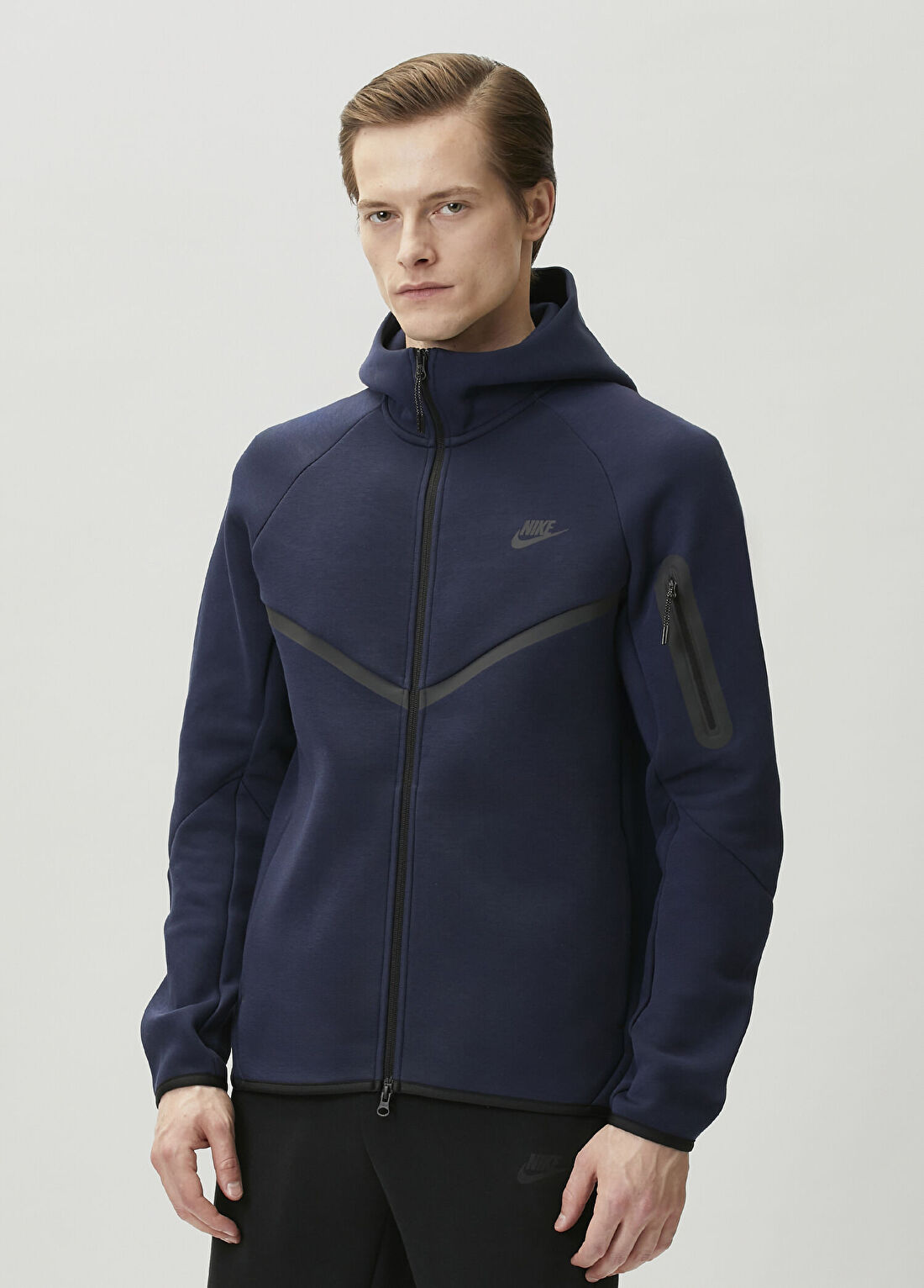 Nike Tech Fleece Windrunner Mavi Sweatshirt görsel 3