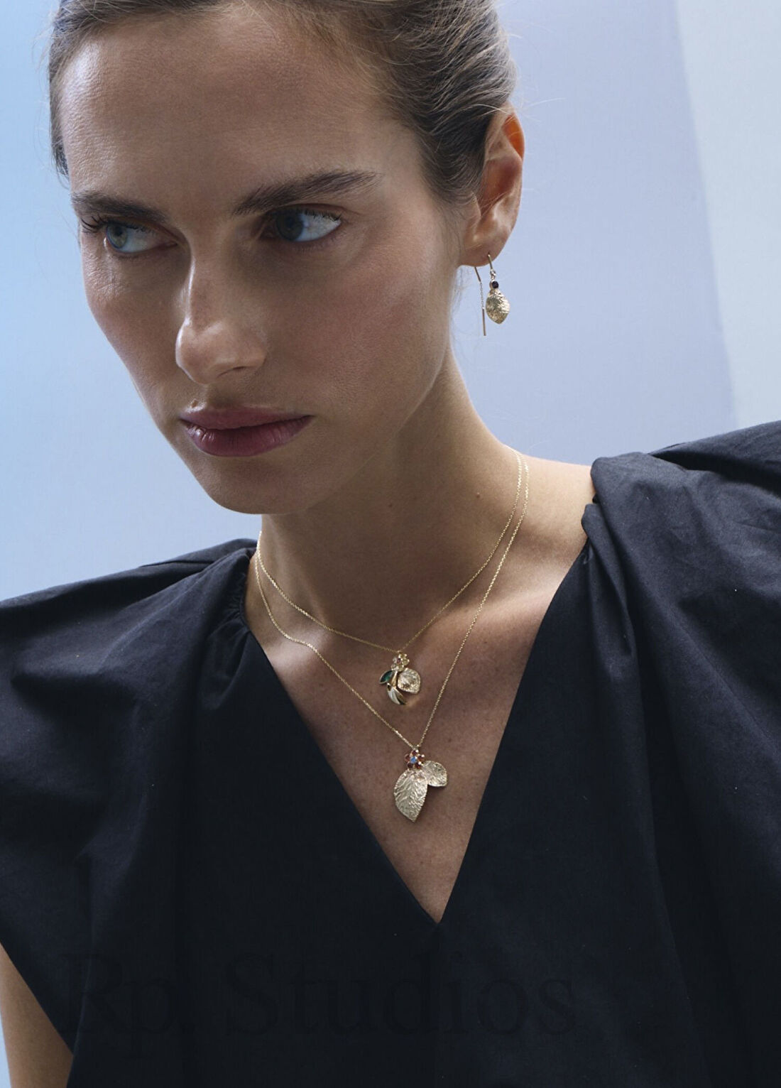 Orena Jewelry Blossom Ruby 14 Ayar Altın Kadın Kolye görsel 2