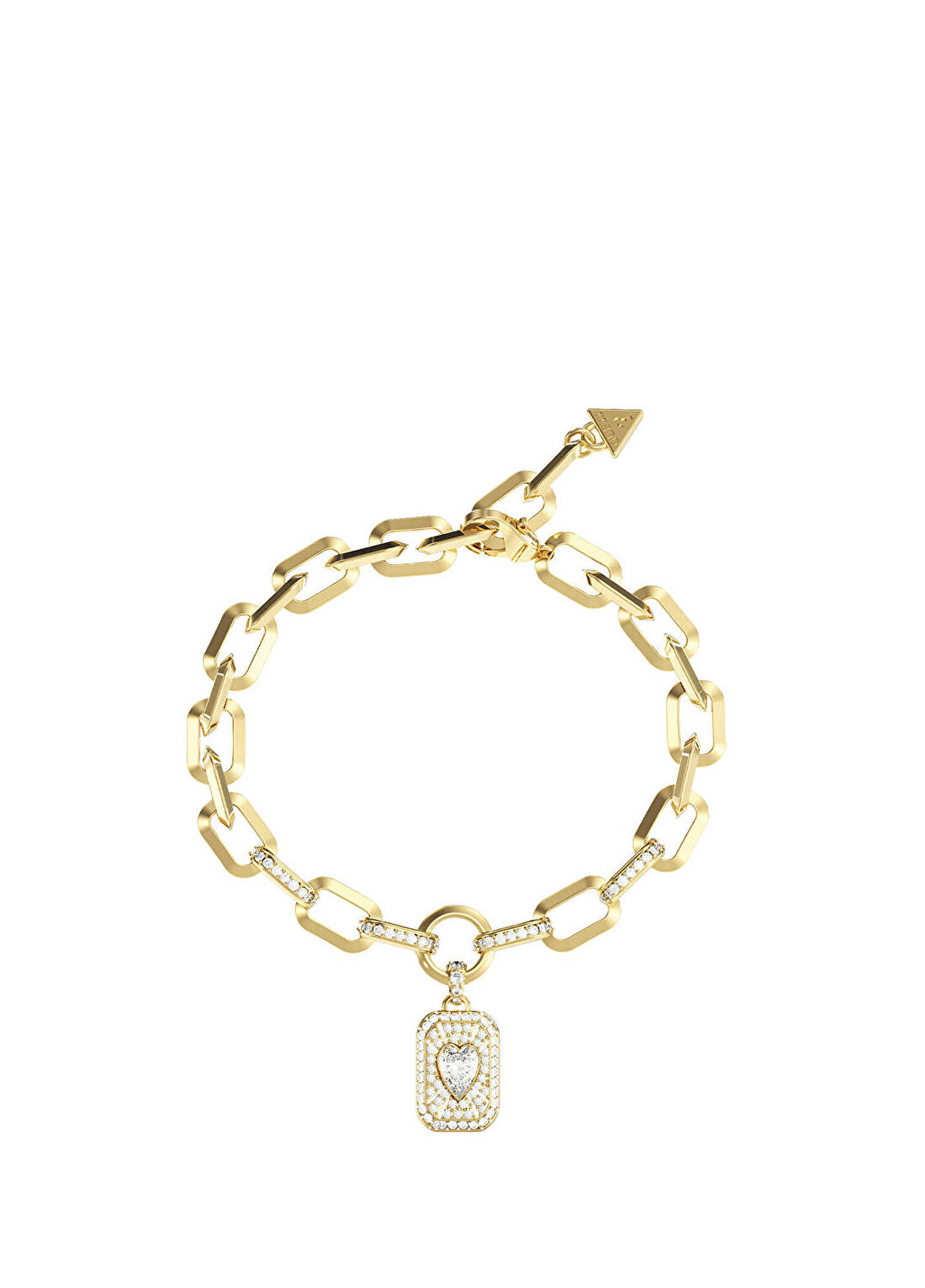 Guess JGUJUBB06348JWYGS Crystal Love Kalpli Altın Rengi Çelik Kadın Bileklik