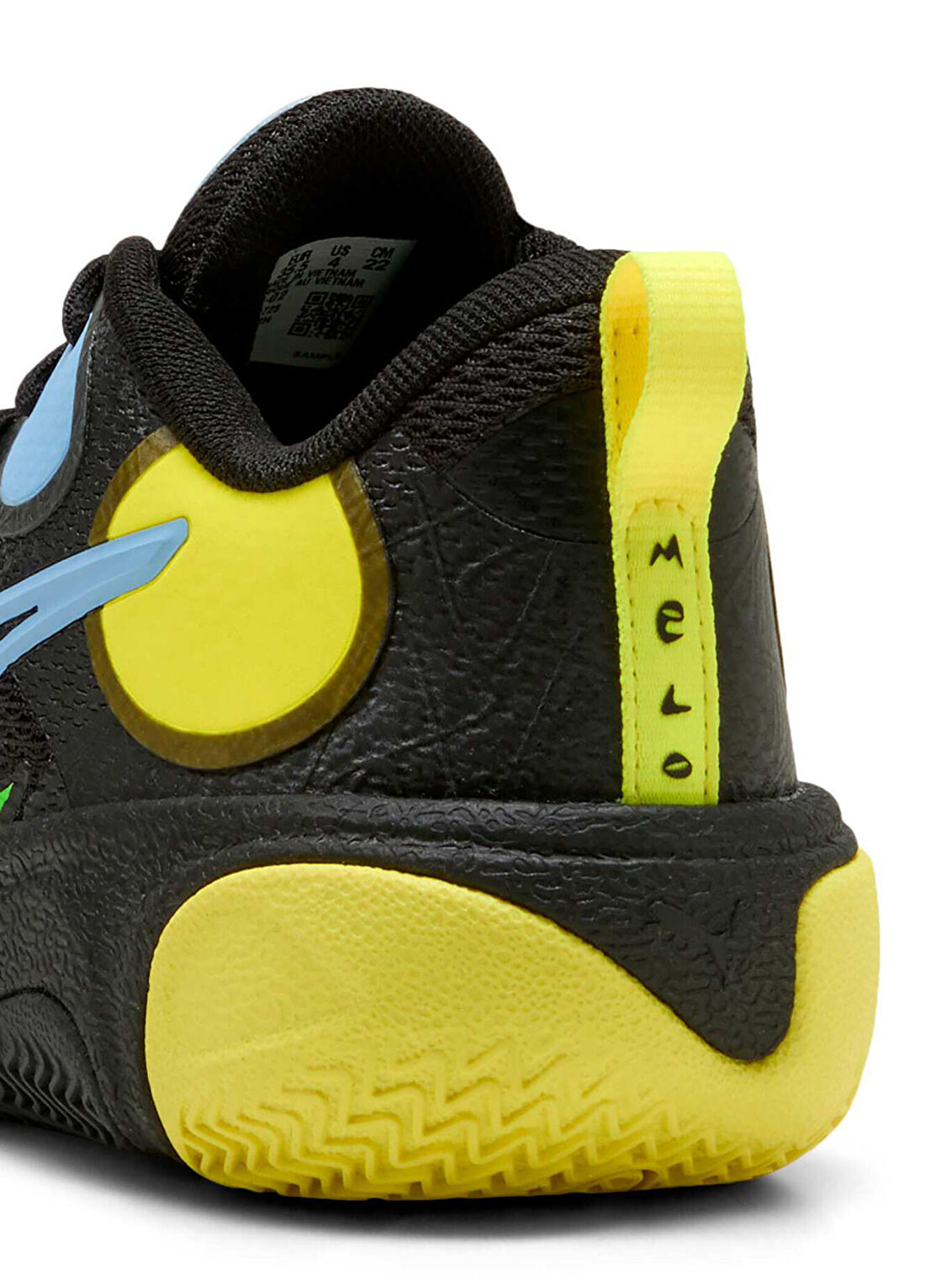 Puma MB World.01 Black Lemon Crush Unisex Genç Basketbol Ayakkabısı görsel 3