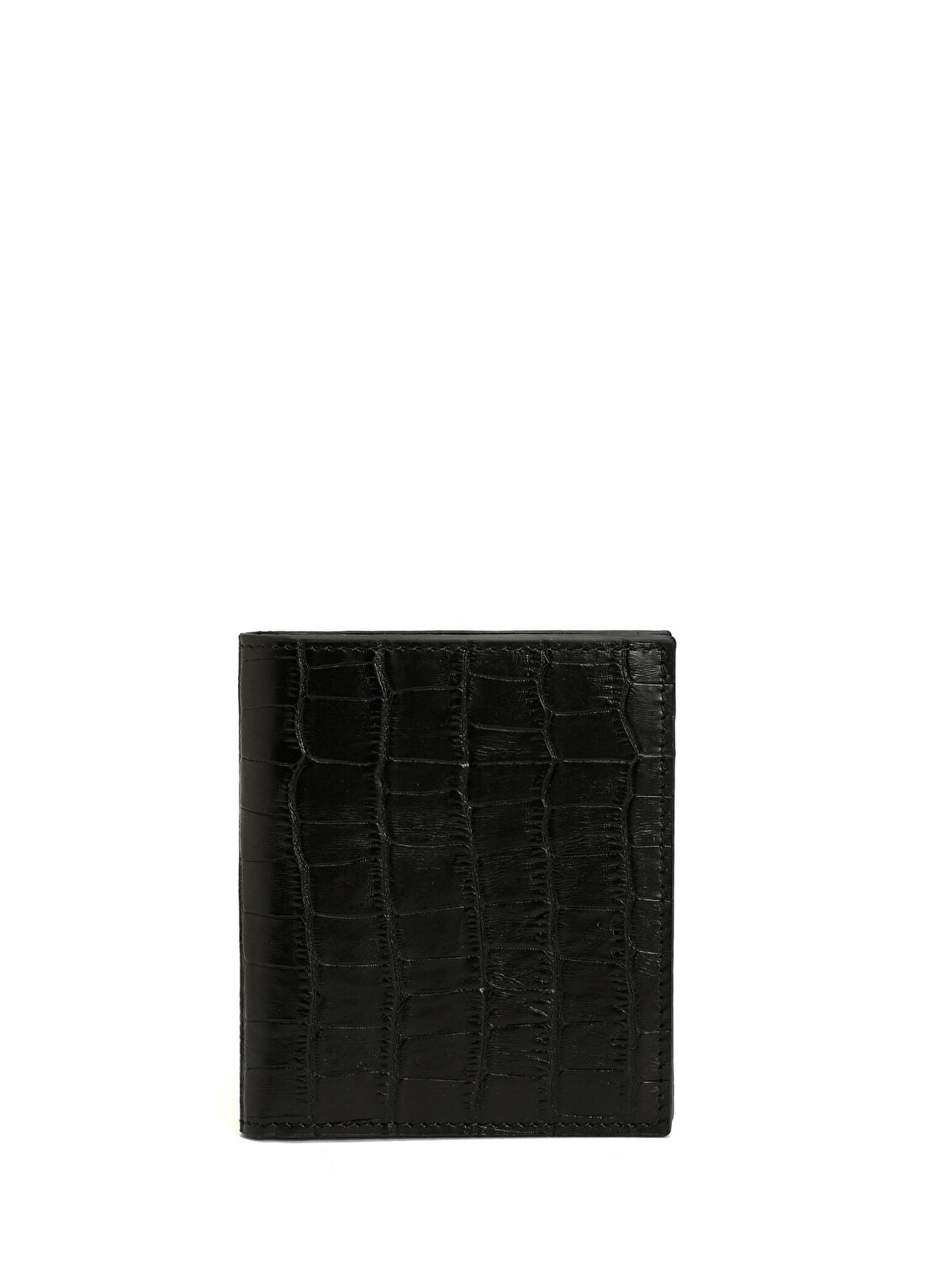 Beymen Collection Siyah Çıtçıtlı Dikey Erkek Deri Kartlık
