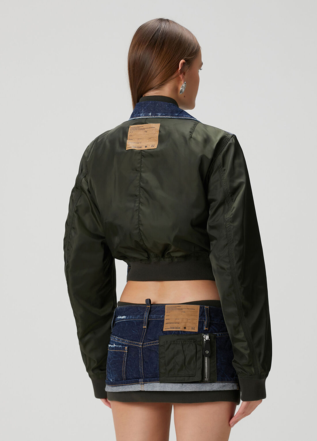 Dsquared2 Yeşil Mavi Denim Bomber Ceket görsel 4