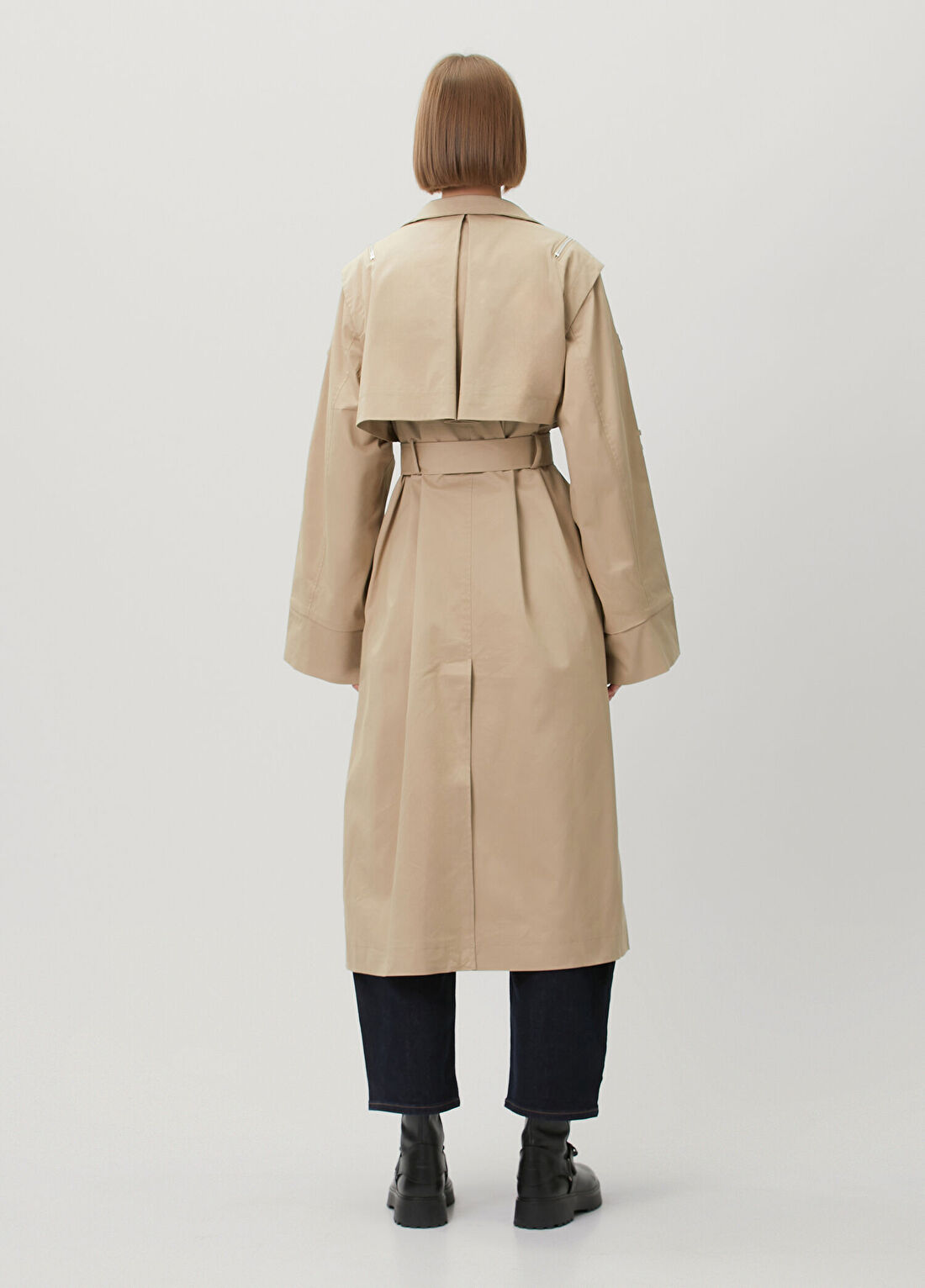 AllSaints Clayton Camel Pardösü görsel 4