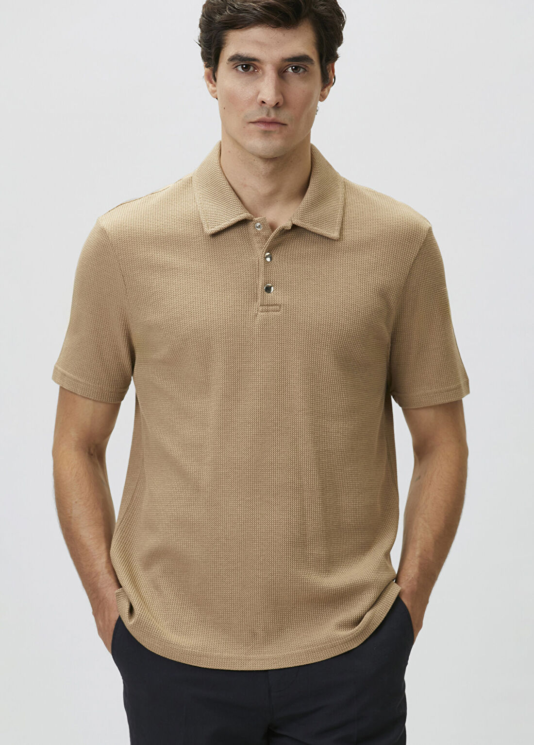 Network Slim Fit Vizon Polo Yaka Waffle T-shirt