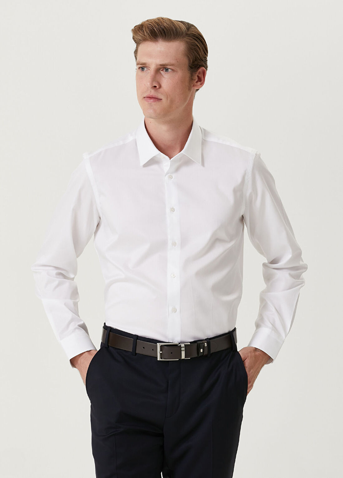Beymen Bes Custom Fit Beyaz Gömlek