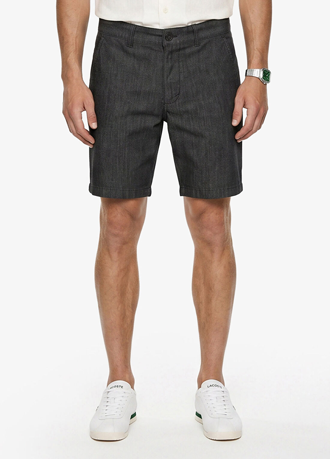 Lacoste Siyah Slim Fit Erkek Bermuda Şort görsel 2