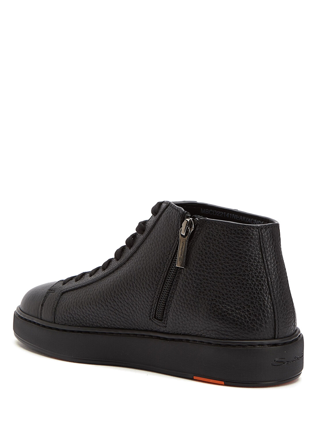 Santoni Clean Icpn High Siyah Erkek Deri Sneaker görsel 3