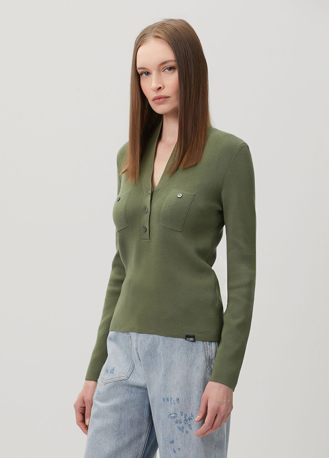 MM6 Maison Margiela Yeşil Cepli Triko görsel 3