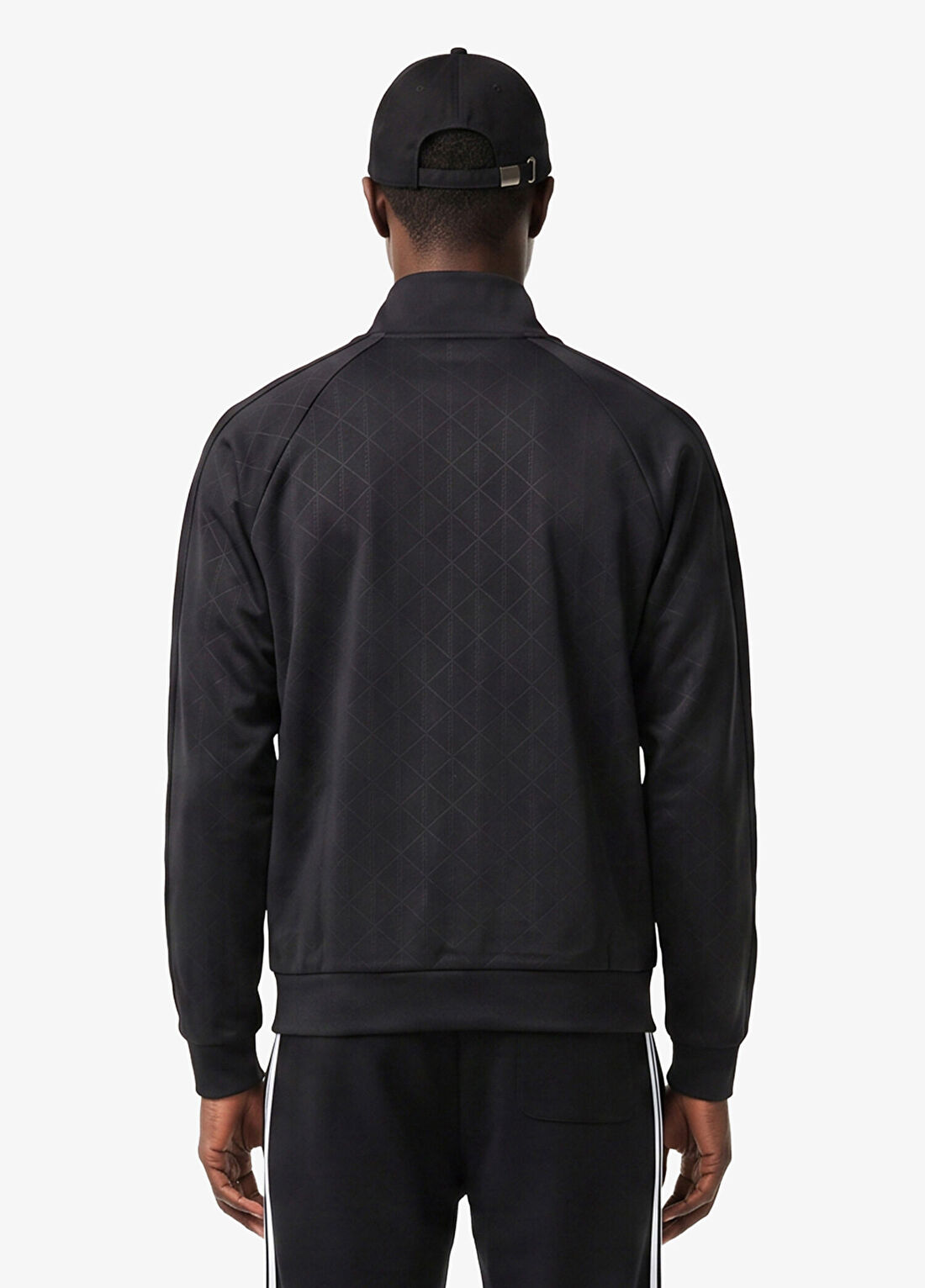 Lacoste Siyah Monogram Regular Fit Fermuarlı Erkek Sweatshirt görsel 2