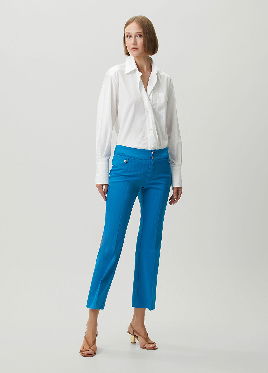 Etro Mavi Çizgili Jean Pantolon