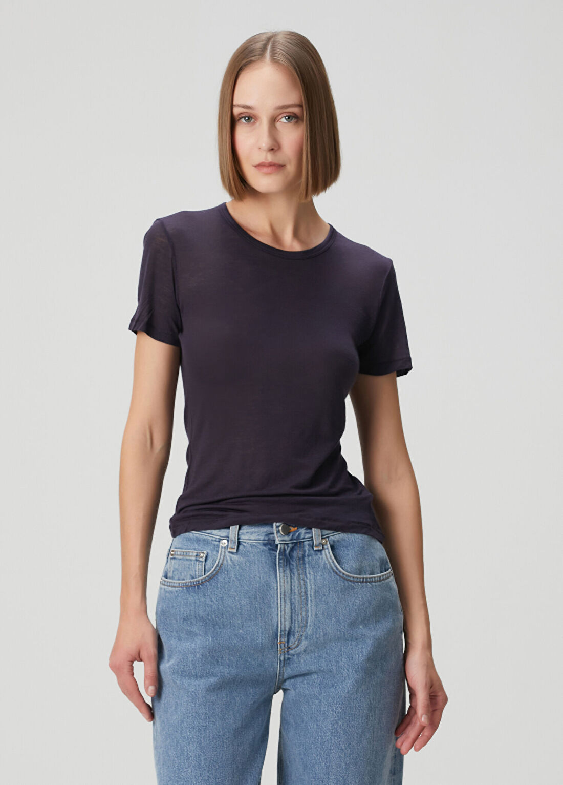 Anine Bing Sylvie Koyu Lacivert T-shirt